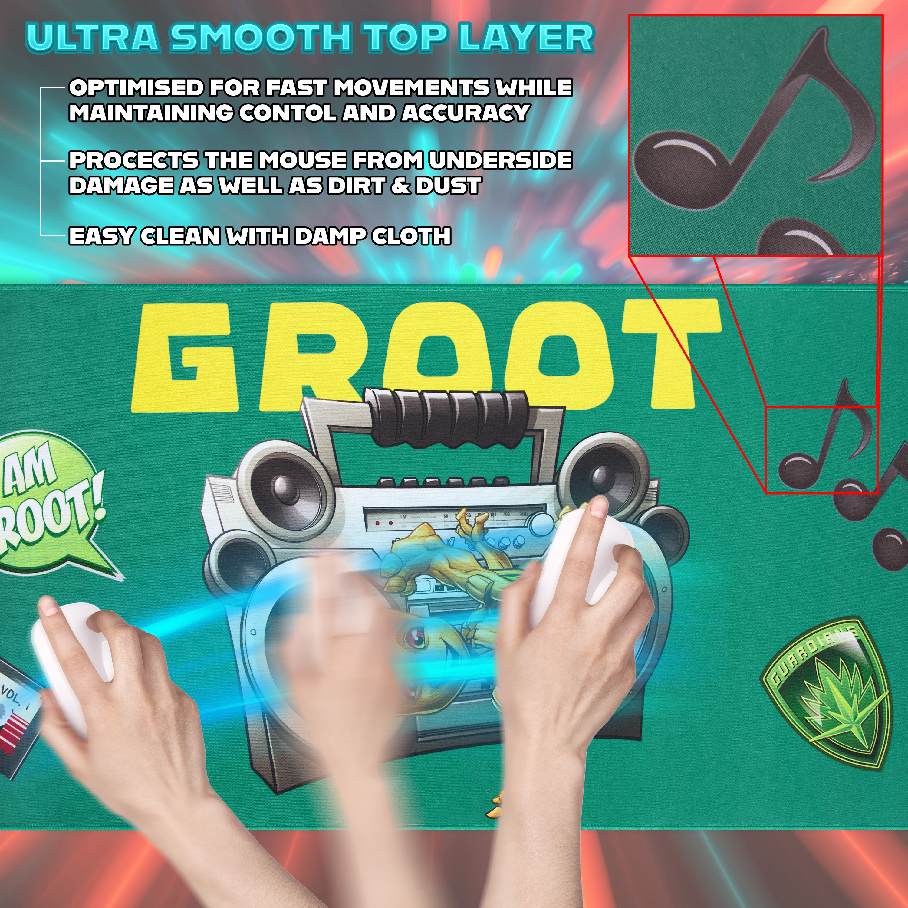 marvel-groot-tapis-de-bureau-i-am-groot-vert-79-5x35-5-cm-antid-rapant image 5
