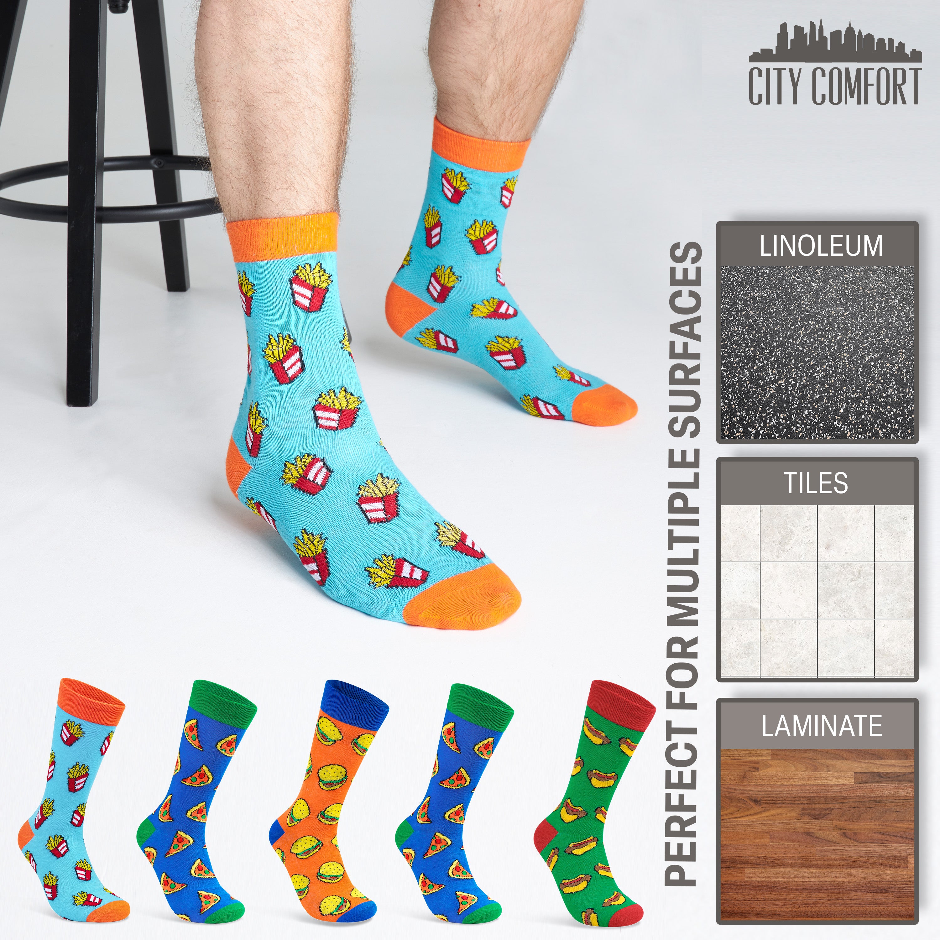citycomfort-lot-5-paires-chaussettes-homme-fantaisie-coton image 7