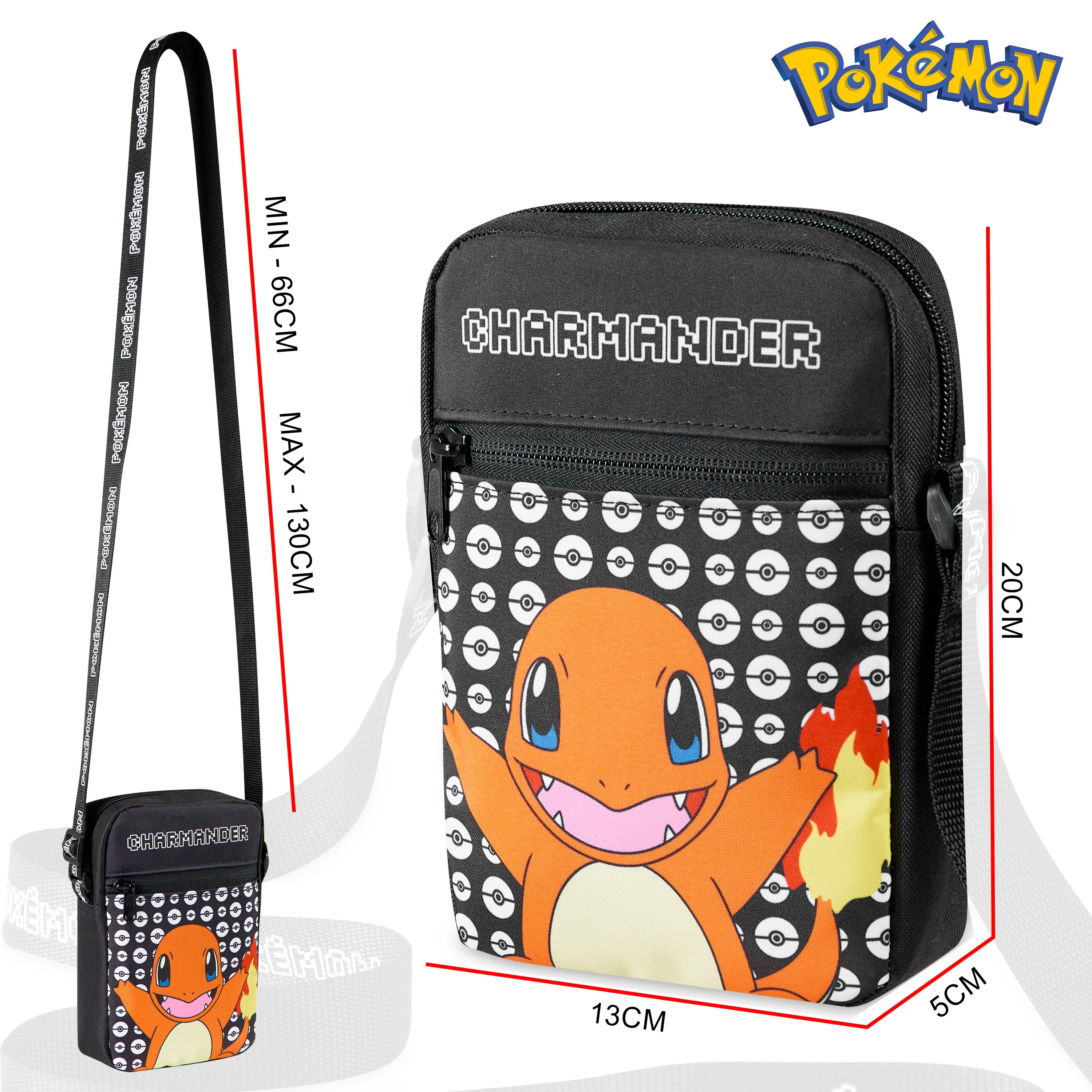 pok-mon-sac-bandouli-re-enfant-charmander-polyester image 6