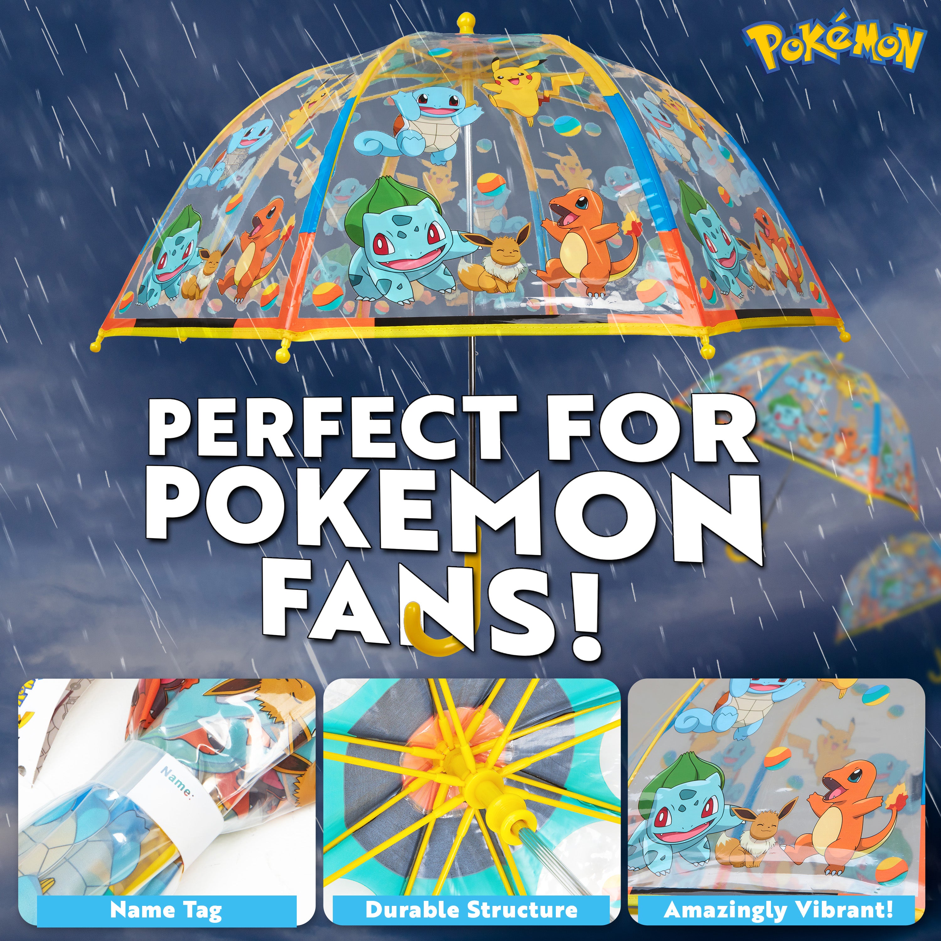 pok-mon-parapluie-enfant-transparent-cloche-canne image 3