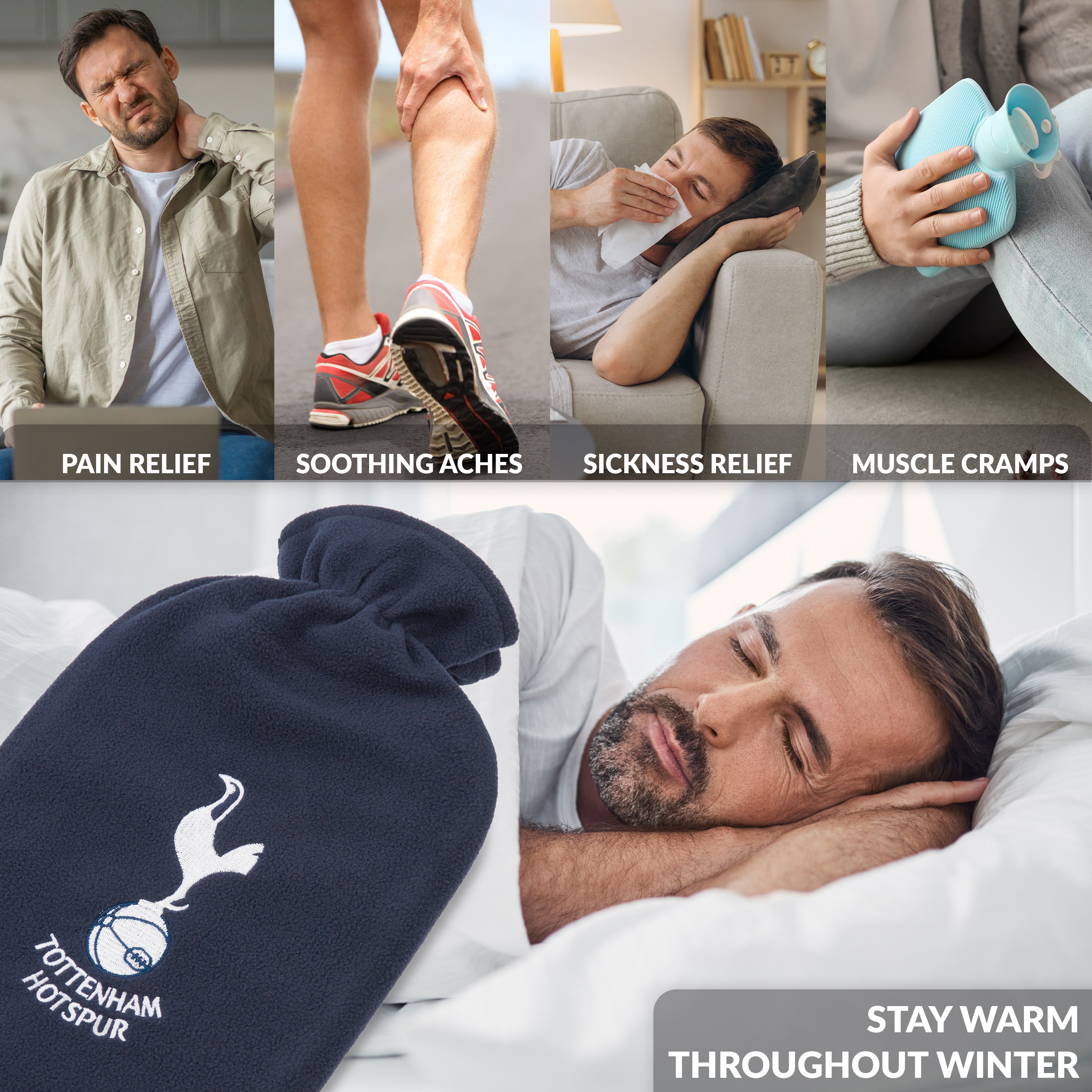 tottenham-hotspur-bouillotte-1-8l-housse-douce-marine image 4