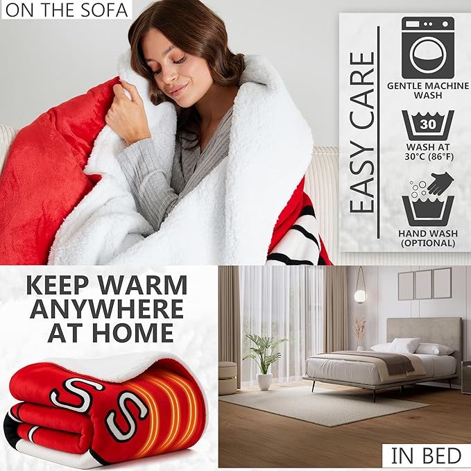 get-trend-peanuts-couverture-chauffante-snoopy-150x200-double-rouge image 5