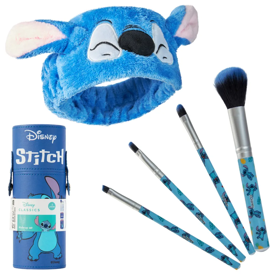 disney-stitch-set-pinceaux-maquillage-bleu-avec-bandeau-2 image 1