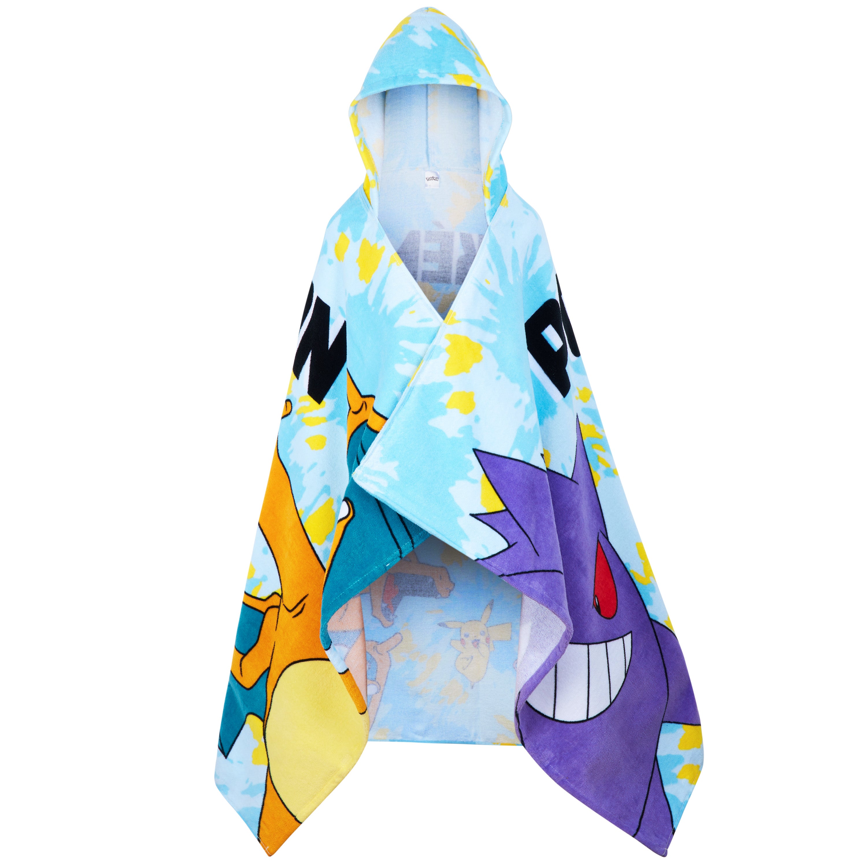 pok-mon-serviette-poncho-capuche-enfant-bleu-6-14-ans-coton image 1