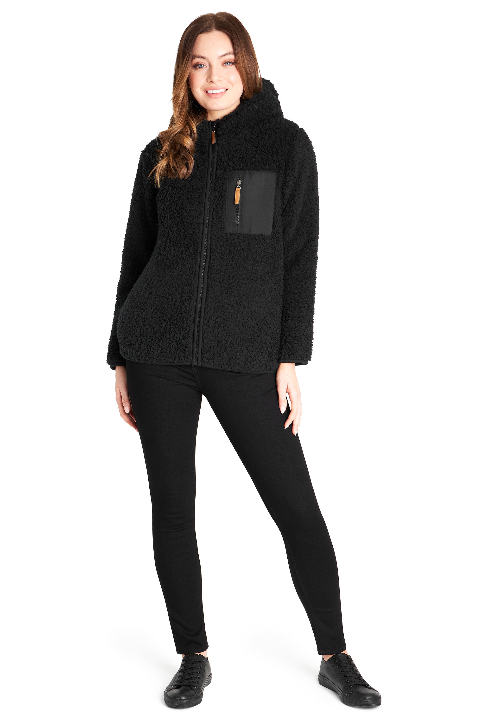 citycomfort-women-sweat-femme-teddy-polaire-noir-taille-m image 2