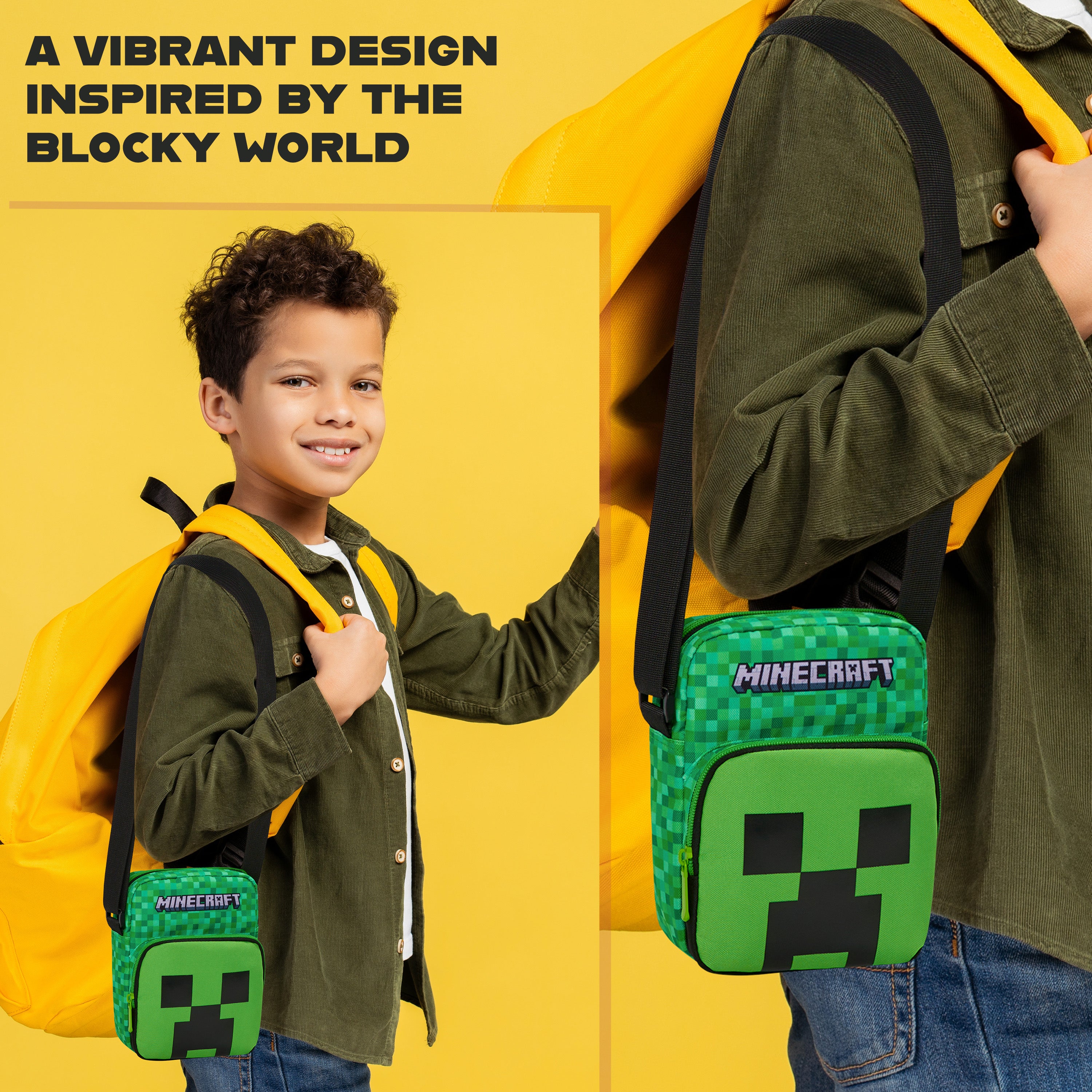 minecraft-sac-bandouli-re-enfant-creeper-r-glable image 3