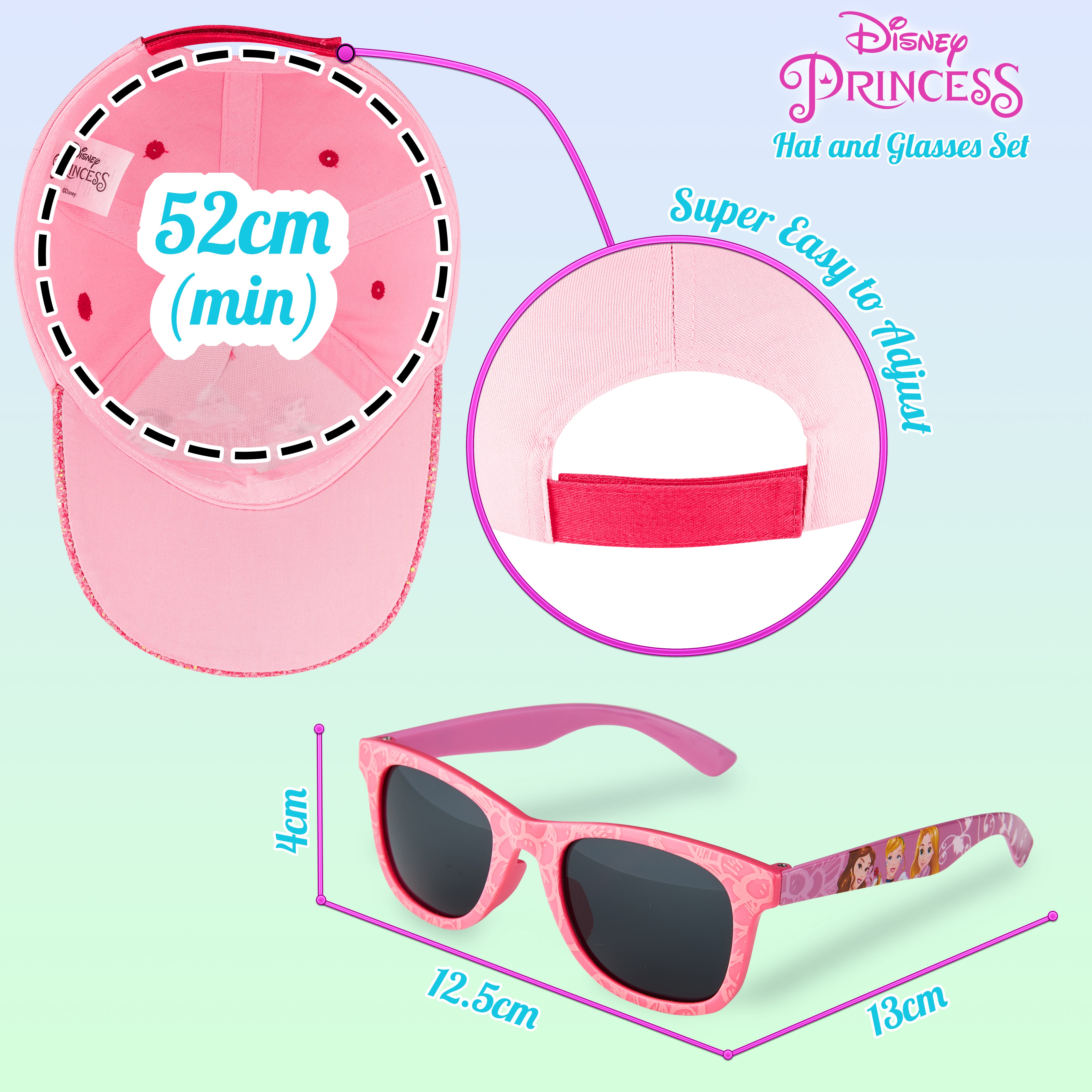 disney-princess-casquette-fille-lunettes-rose-3-ans image 6