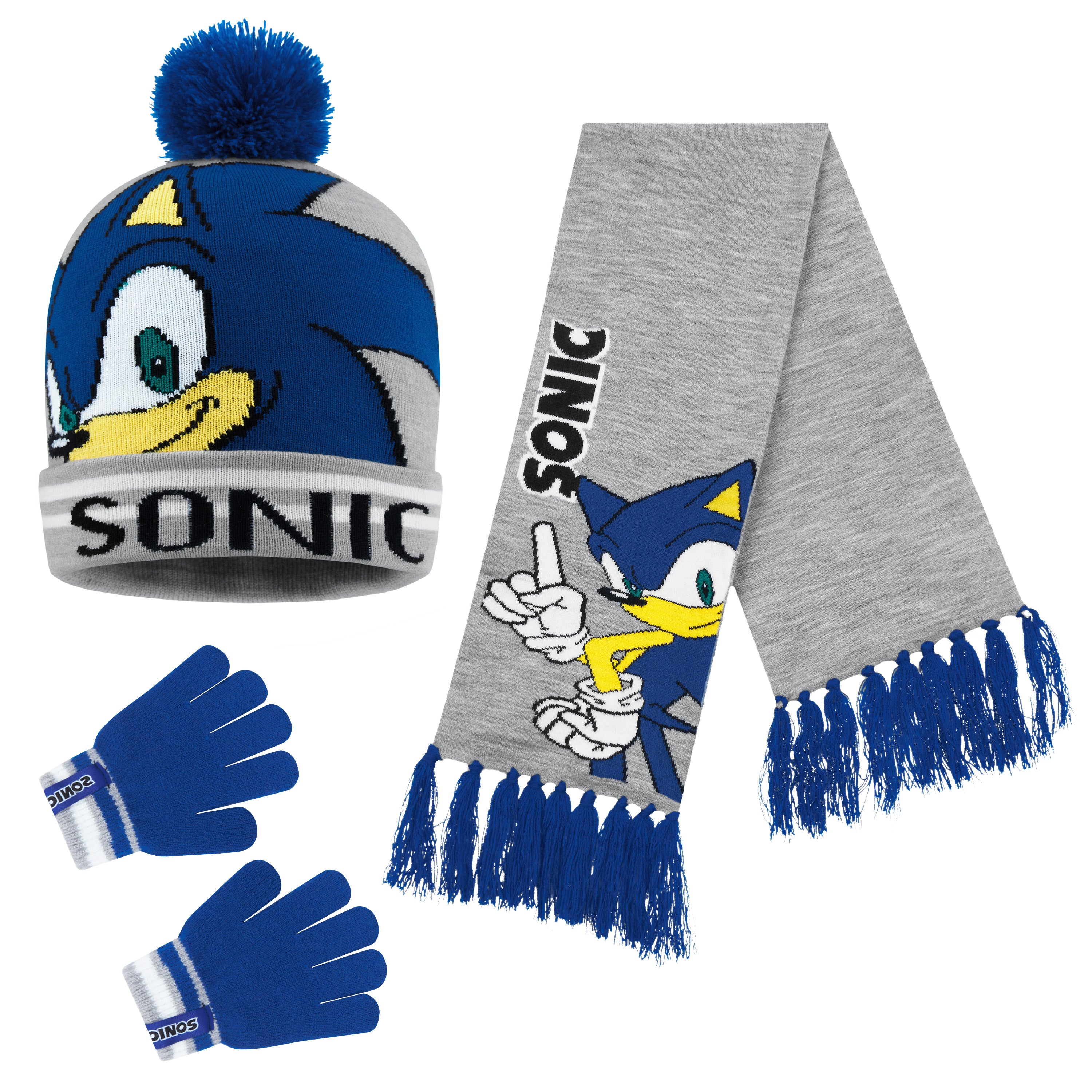 sonic-bonnet-charpe-gants-gar-on-ensemble-hiver image 1