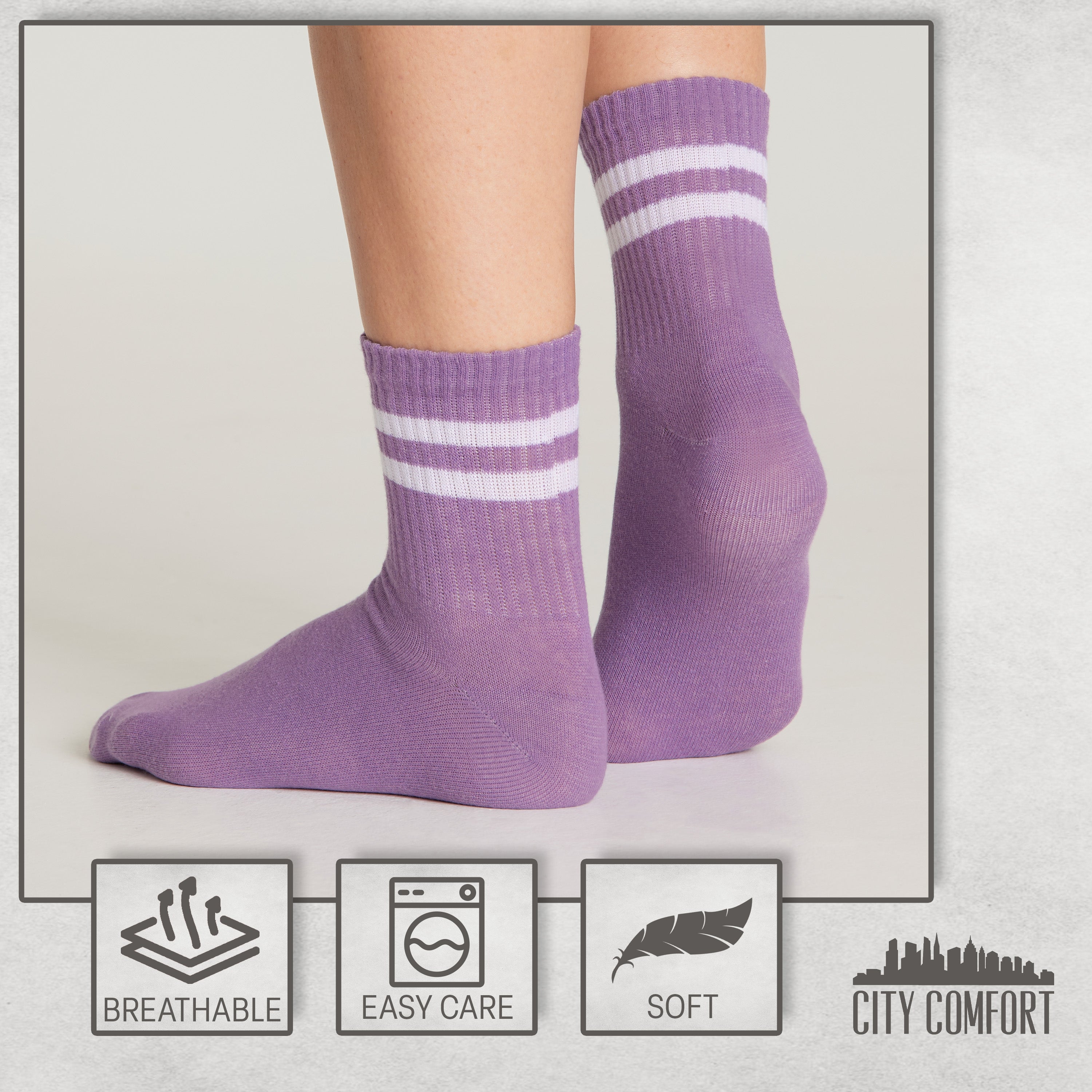 citycomfort-chaussettes-femme-sport-coton-lot-6 image 6