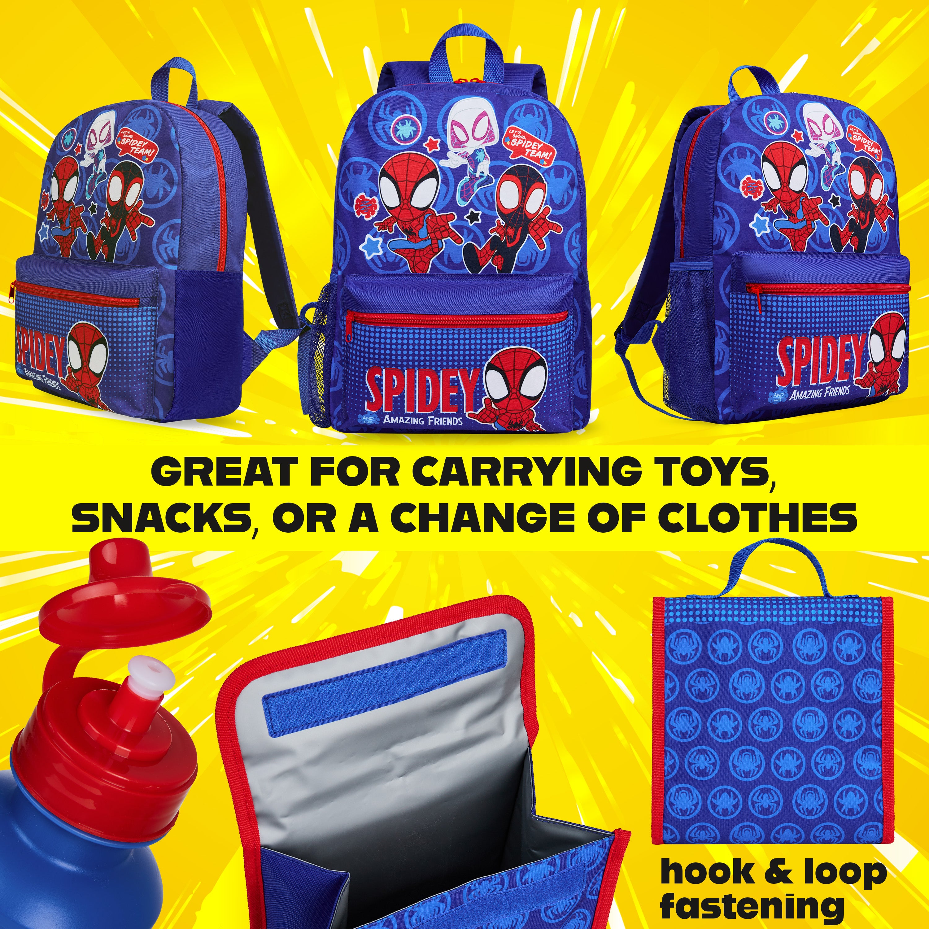 marvel-spider-man-sac-dos-cole-set-4-pi-ces-spidey-gourde image 3