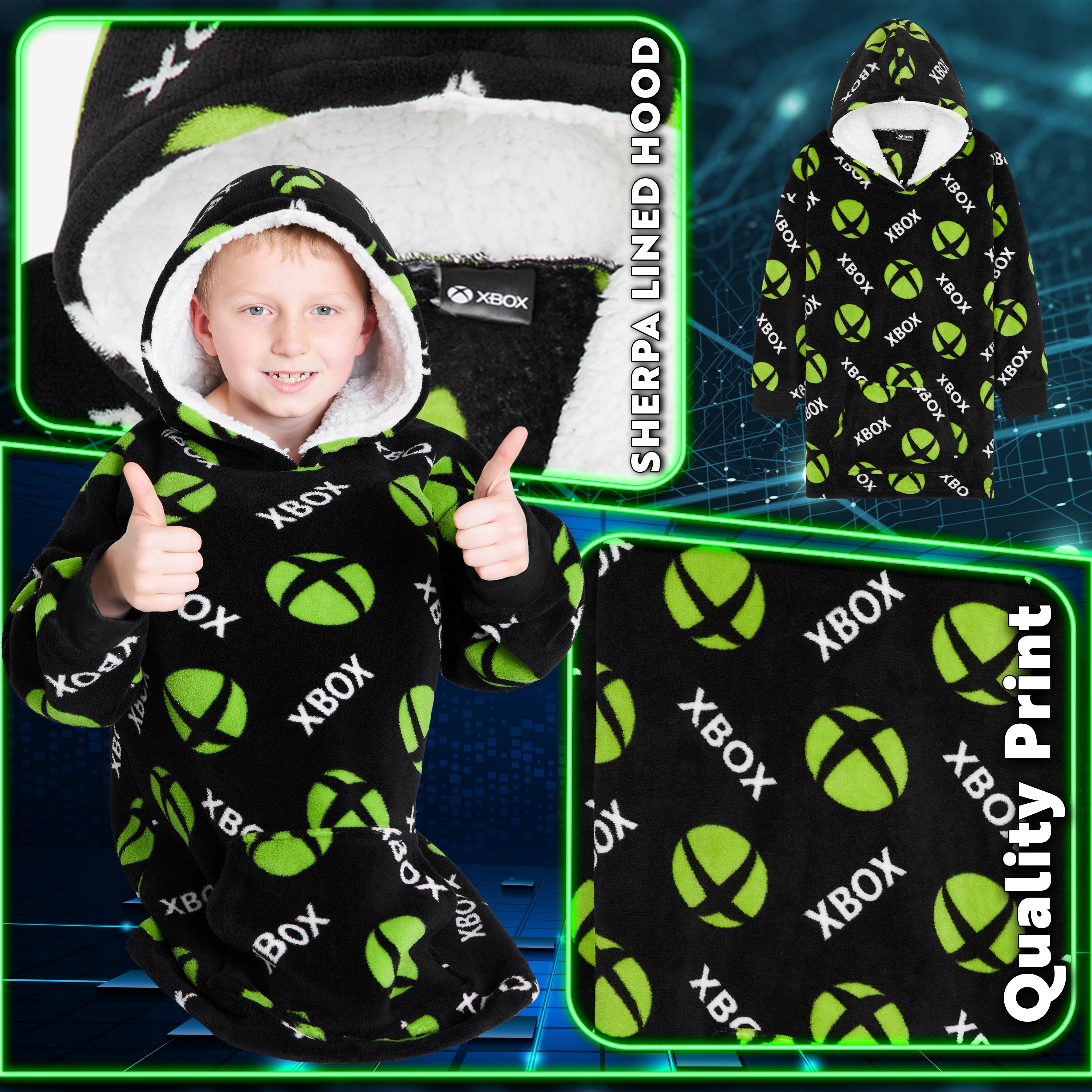 get-trend-boys-xbox-sweat-plaid-capuche-polaire-taille-unique image 5