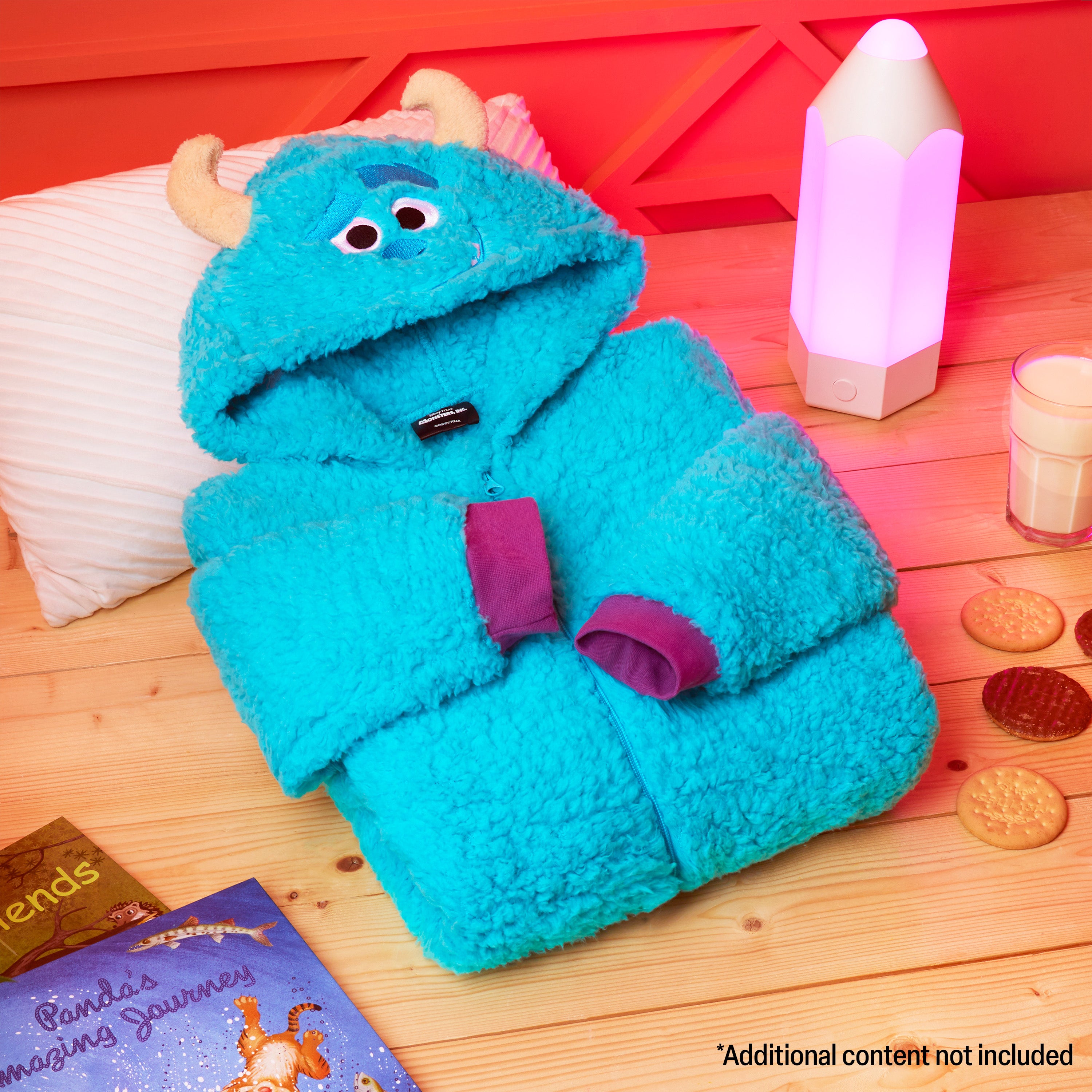 disney-sully-combinaison-pyjama-polaire-enfant-turquoise-capuche image 2