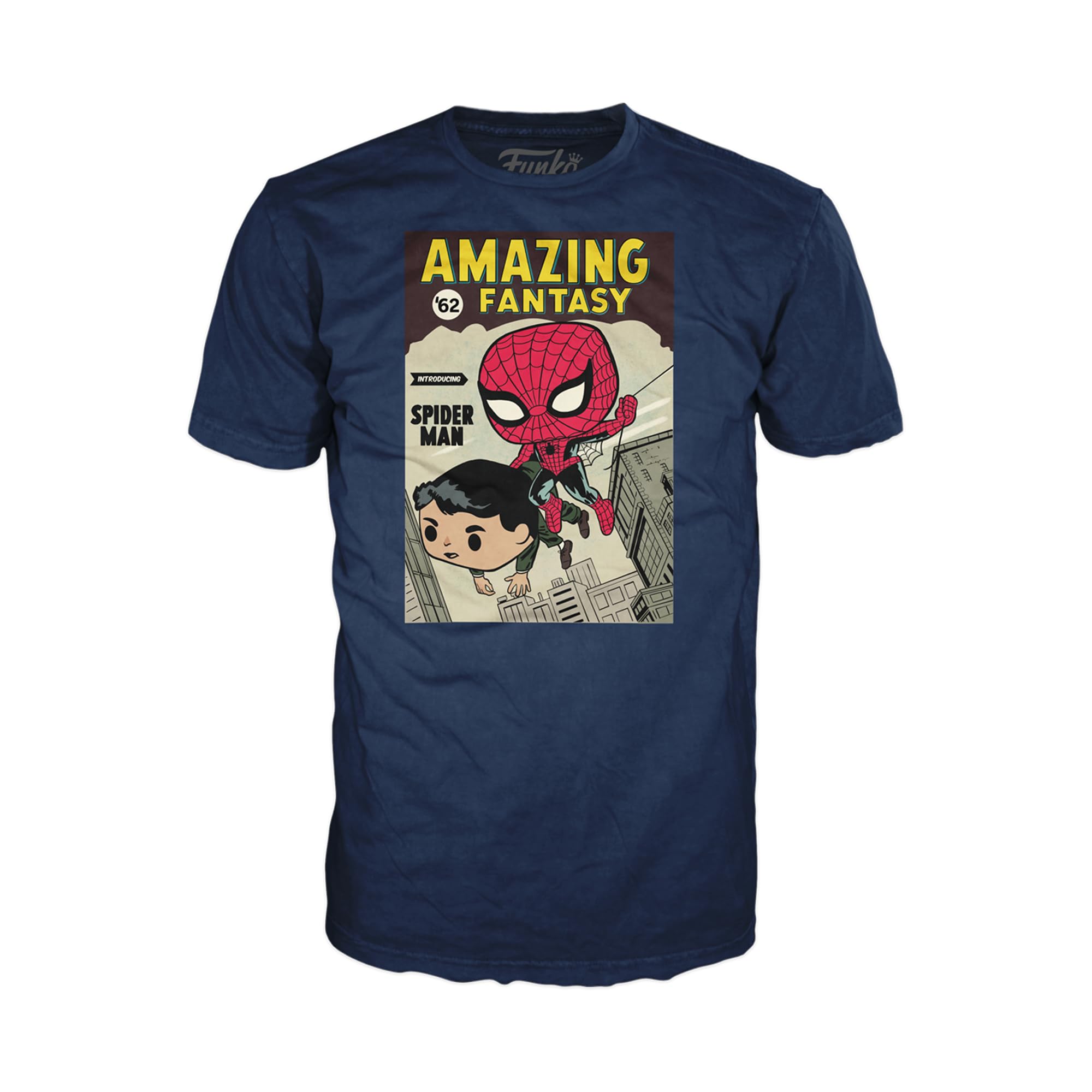 funko-pop-spider-man-comic-cover-figurine-t-shirt-l-m-tallique image 5