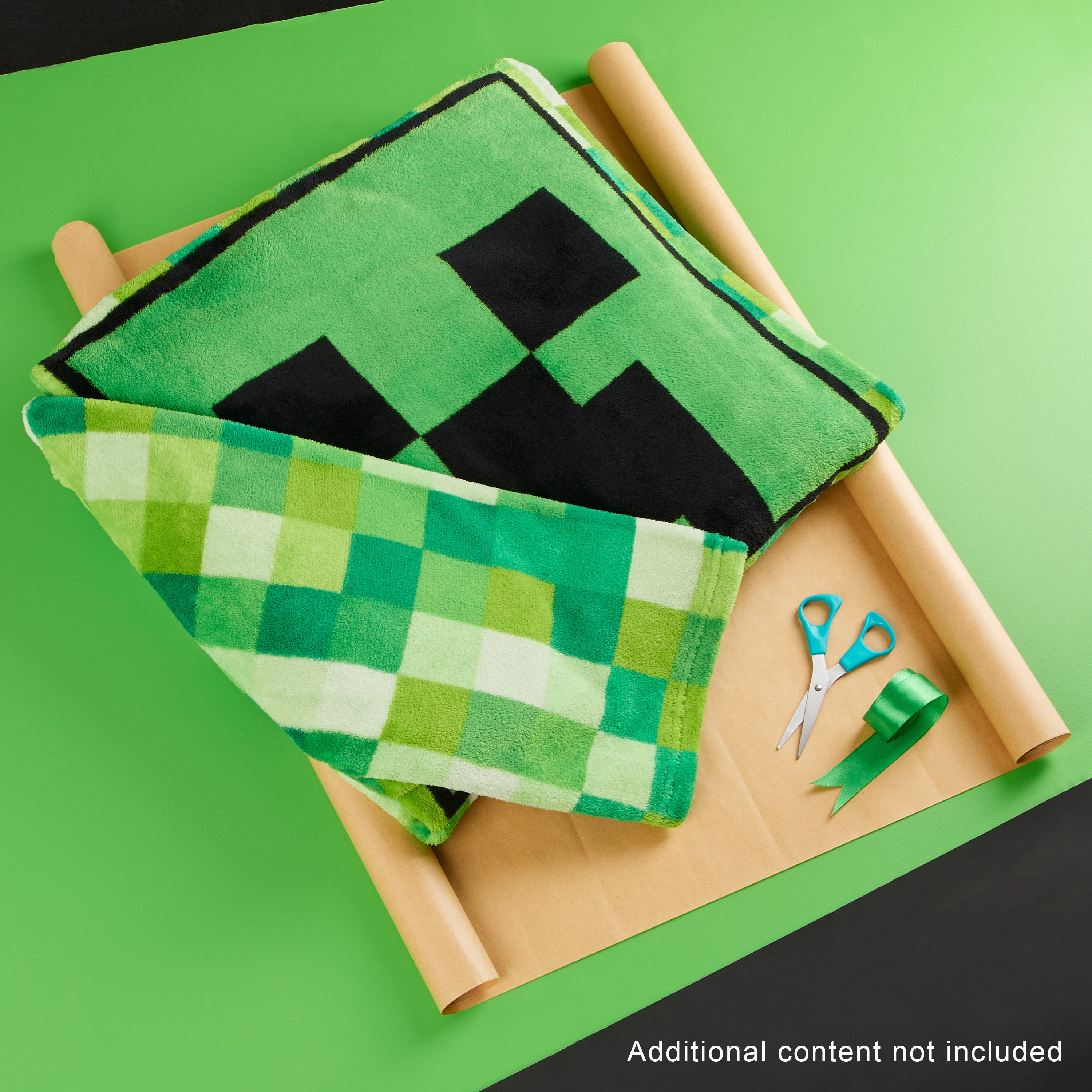minecraft-sweat-plaid-enfant-vert-polaire-manches image 2