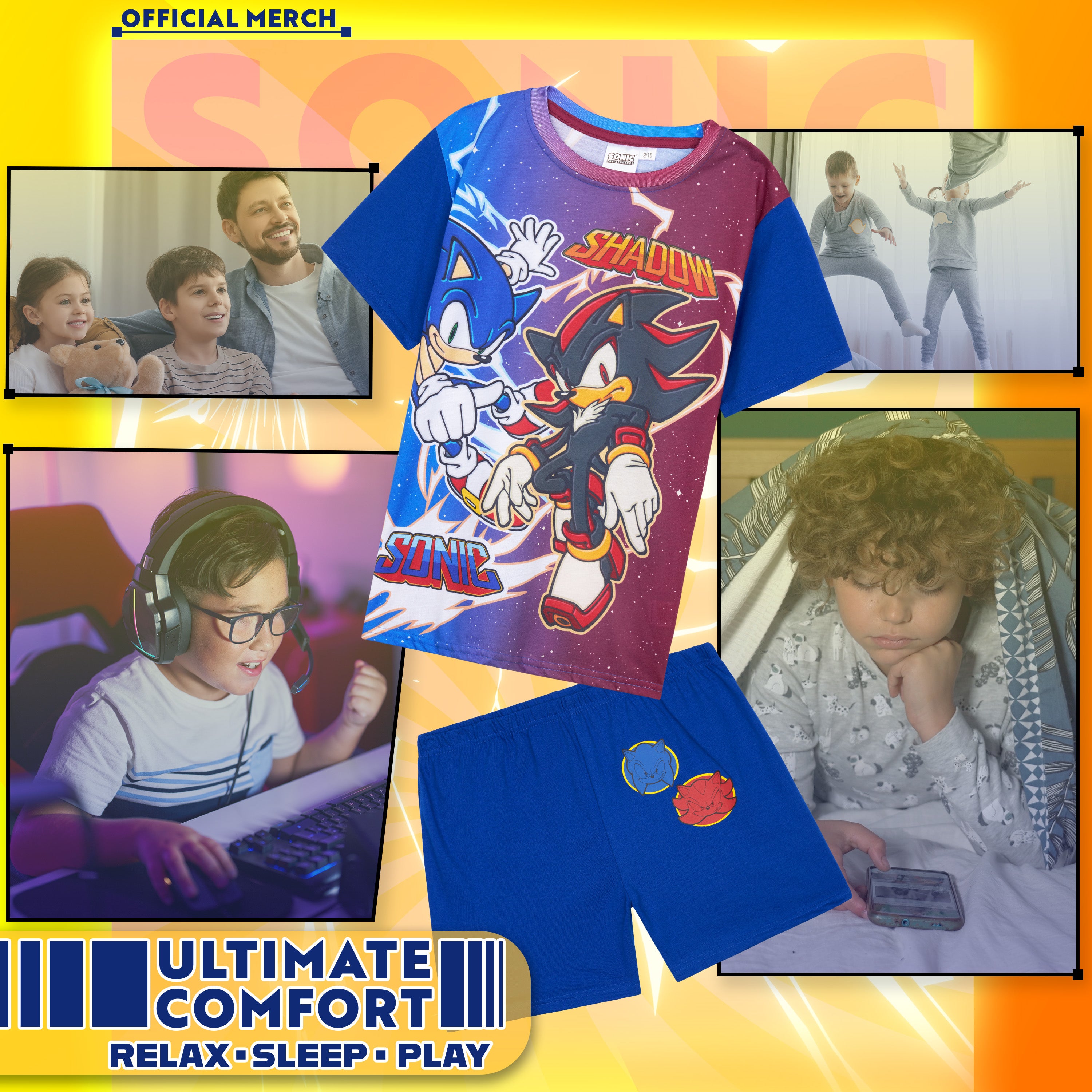 sonic-pyjama-short-gar-on-t-l-ger-7-8-ans image 3