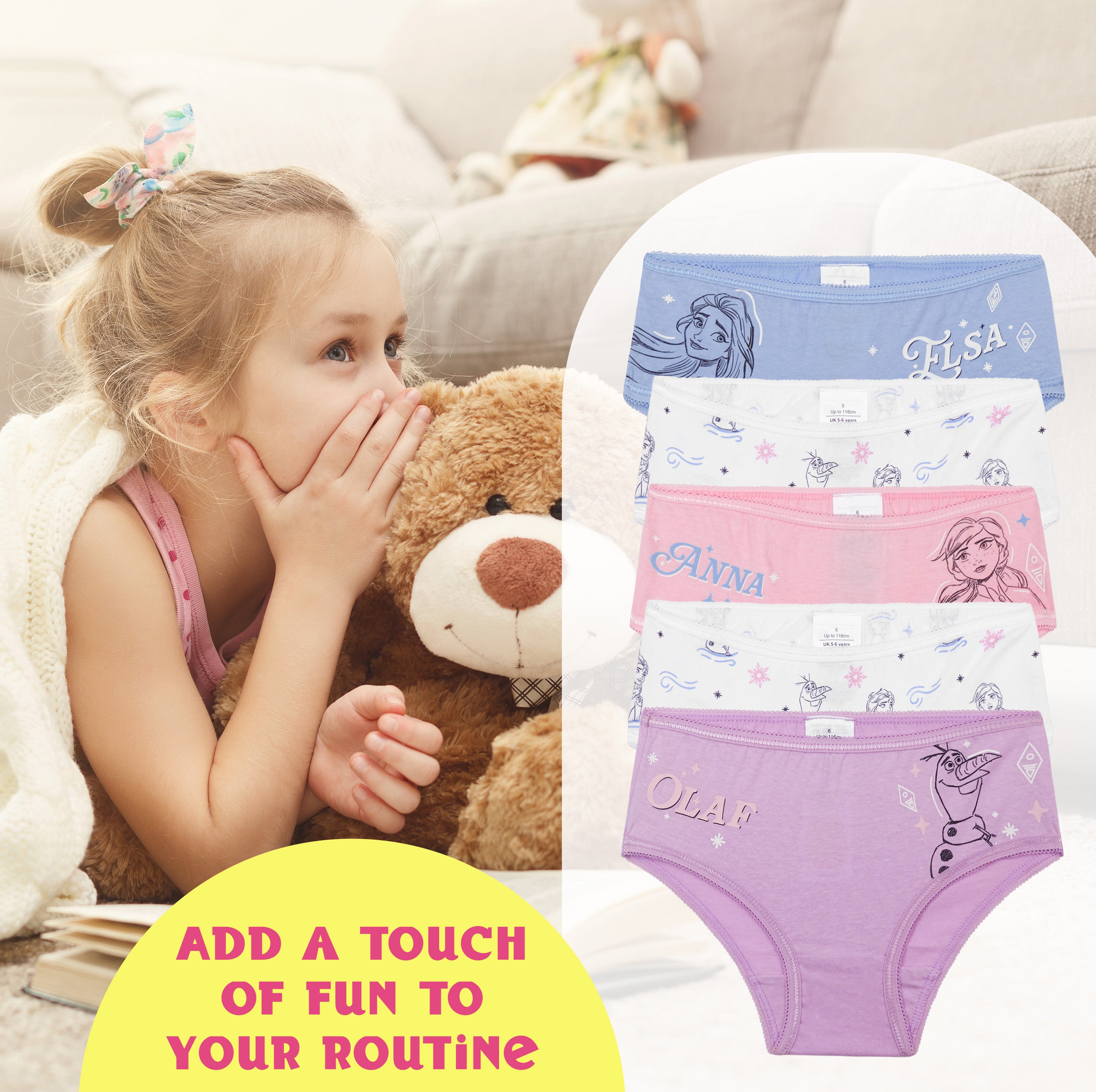 frozen-culotte-fille-lot-respirant-2-10-ans-reine-des-neiges image 2