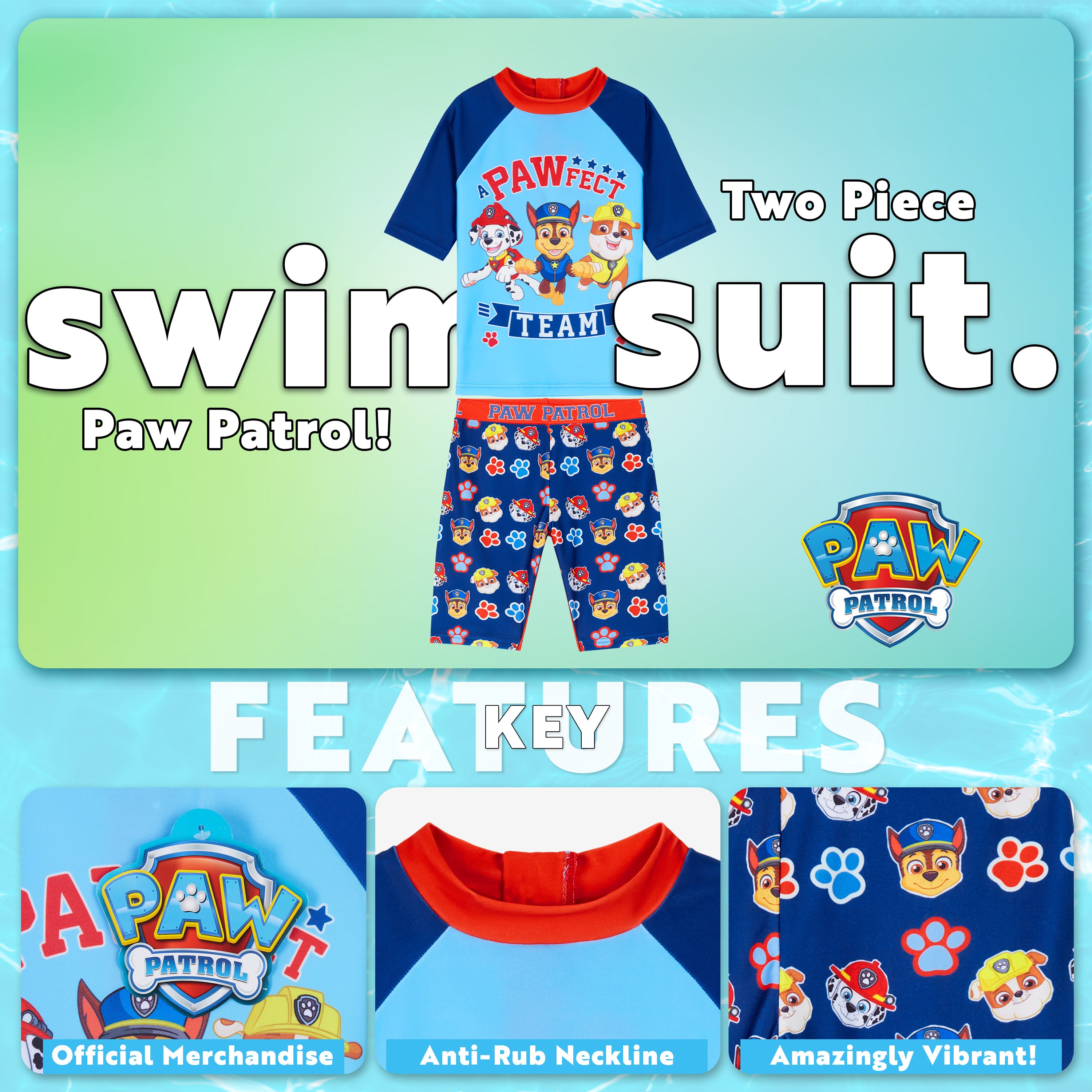 paw-patrol-maillot-bain-gar-on-2-pi-ces-manches-mi-longues image 3