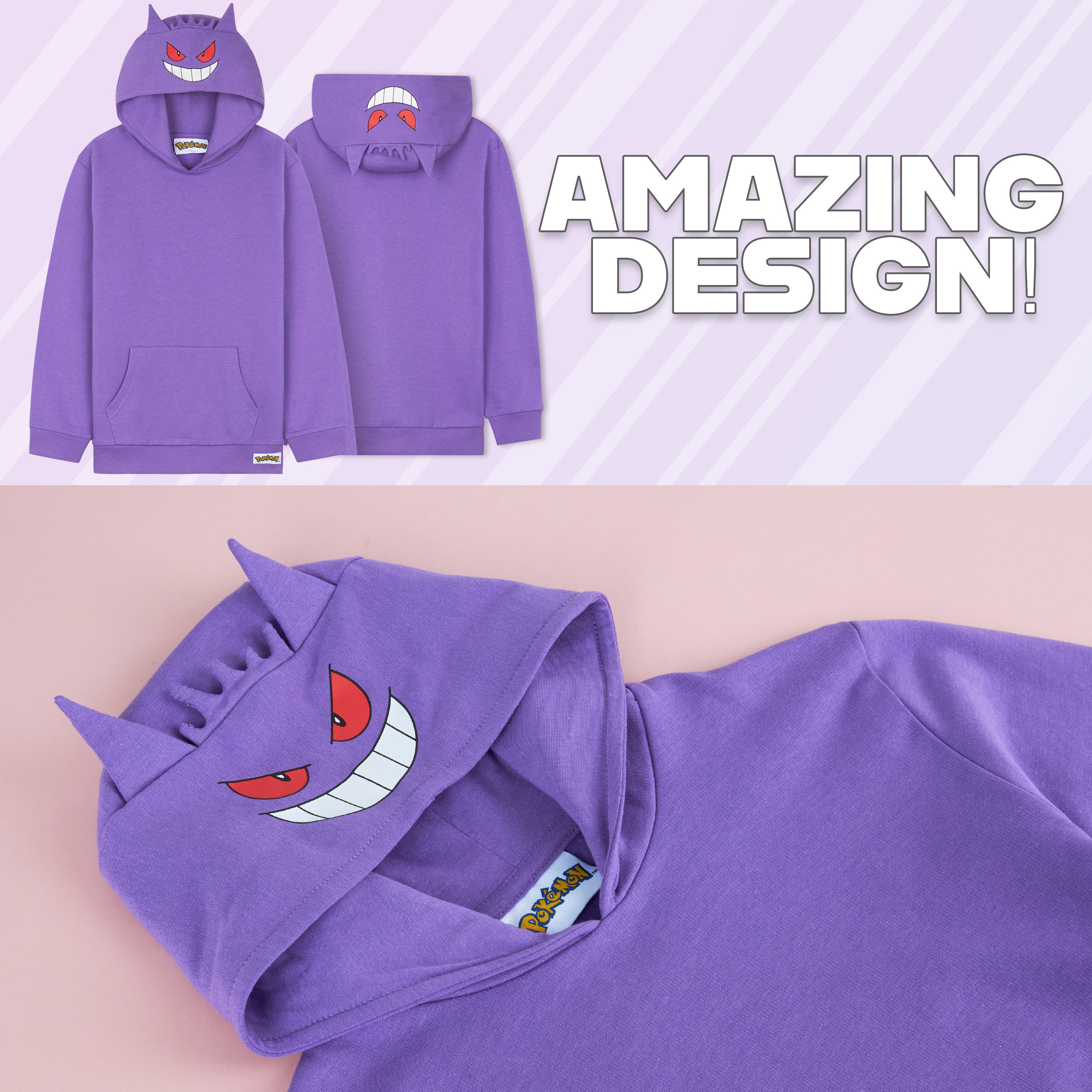 pok-mon-gengar-sweat-gar-on-capuche-4-14-ans image 5