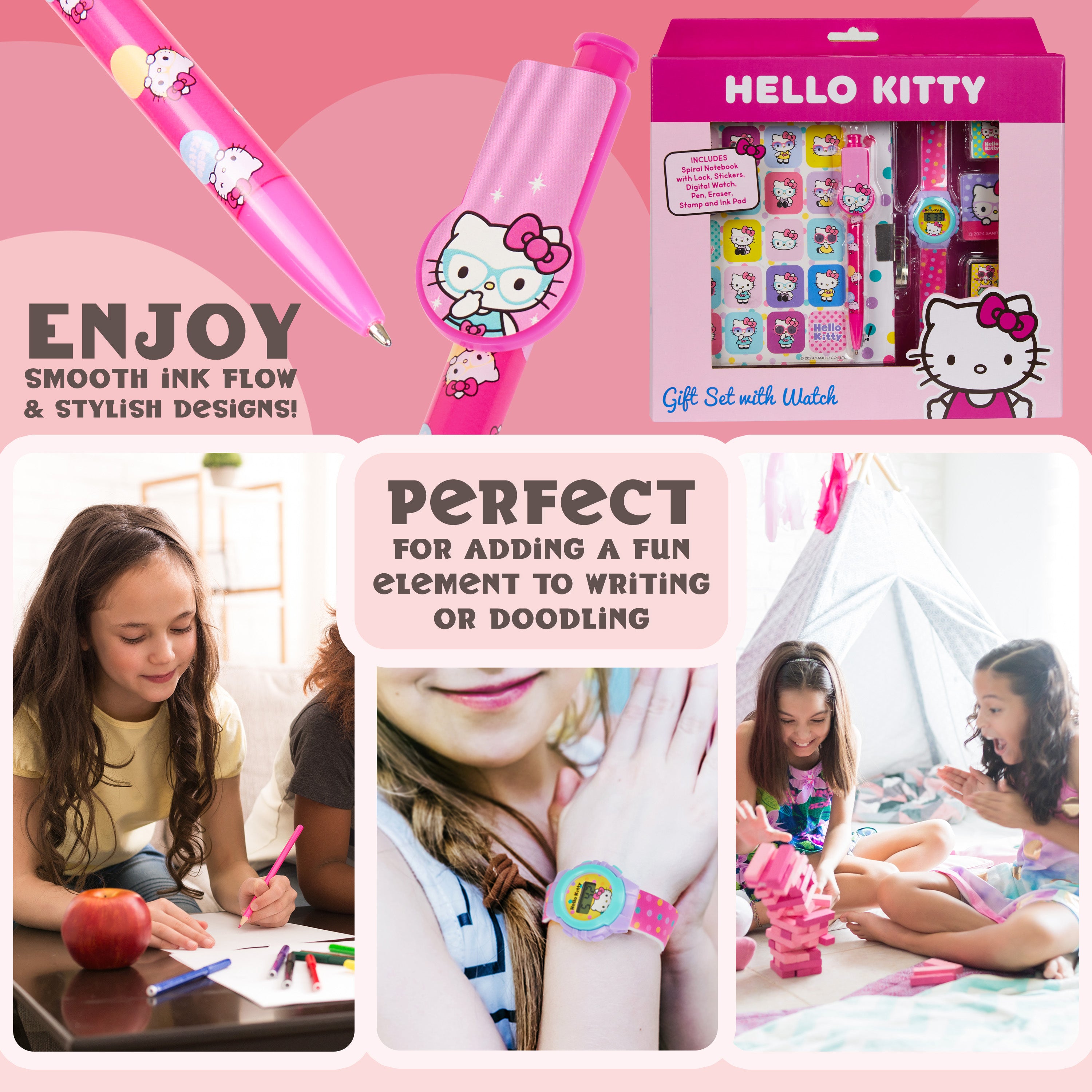 hello-kitty-montre-digitale-fille-coffret-journal-et-tampons image 4