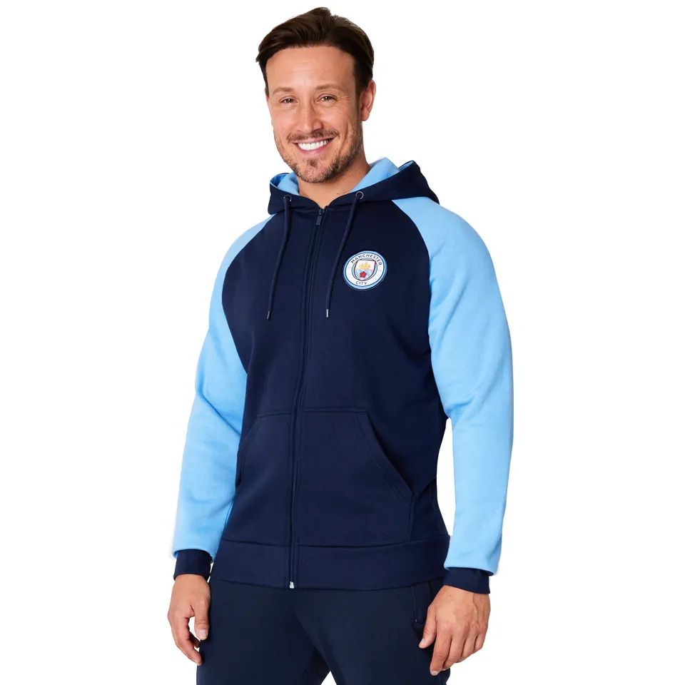 manchester-city-sweat-zipp-homme-capuche-poches-taille-l image 1