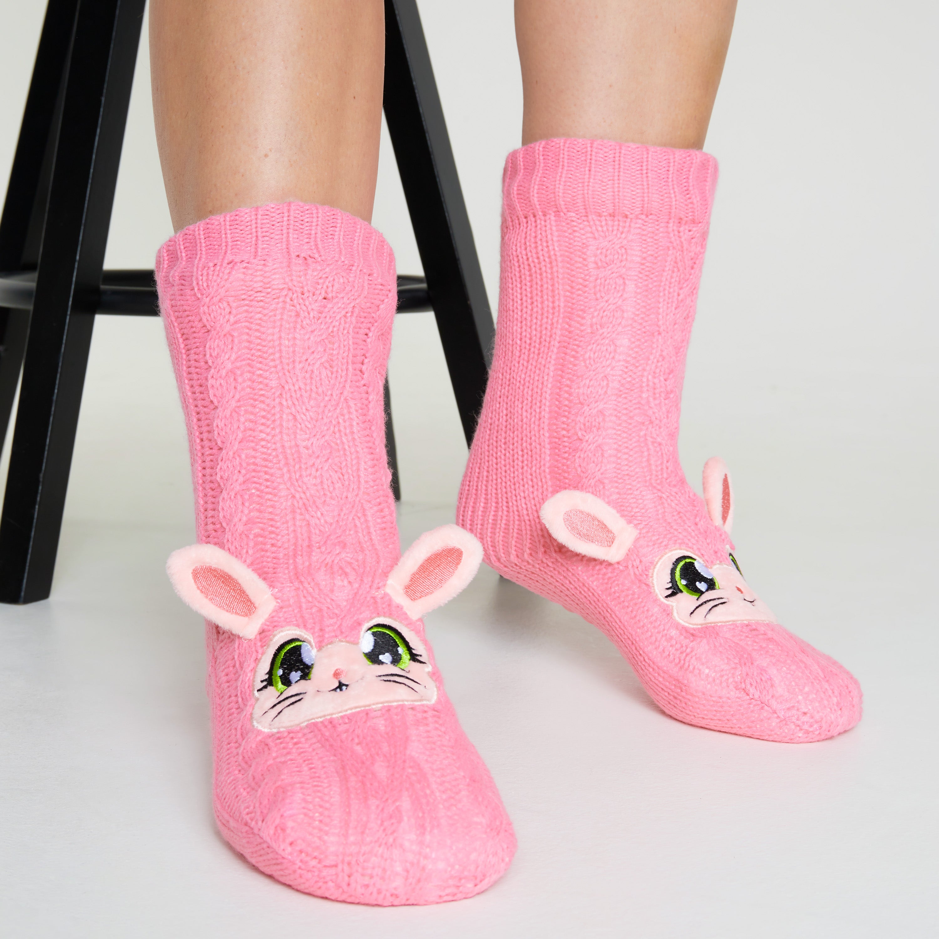 citycomfort-chaussettes-pilou-femme-lapin-rose image 6