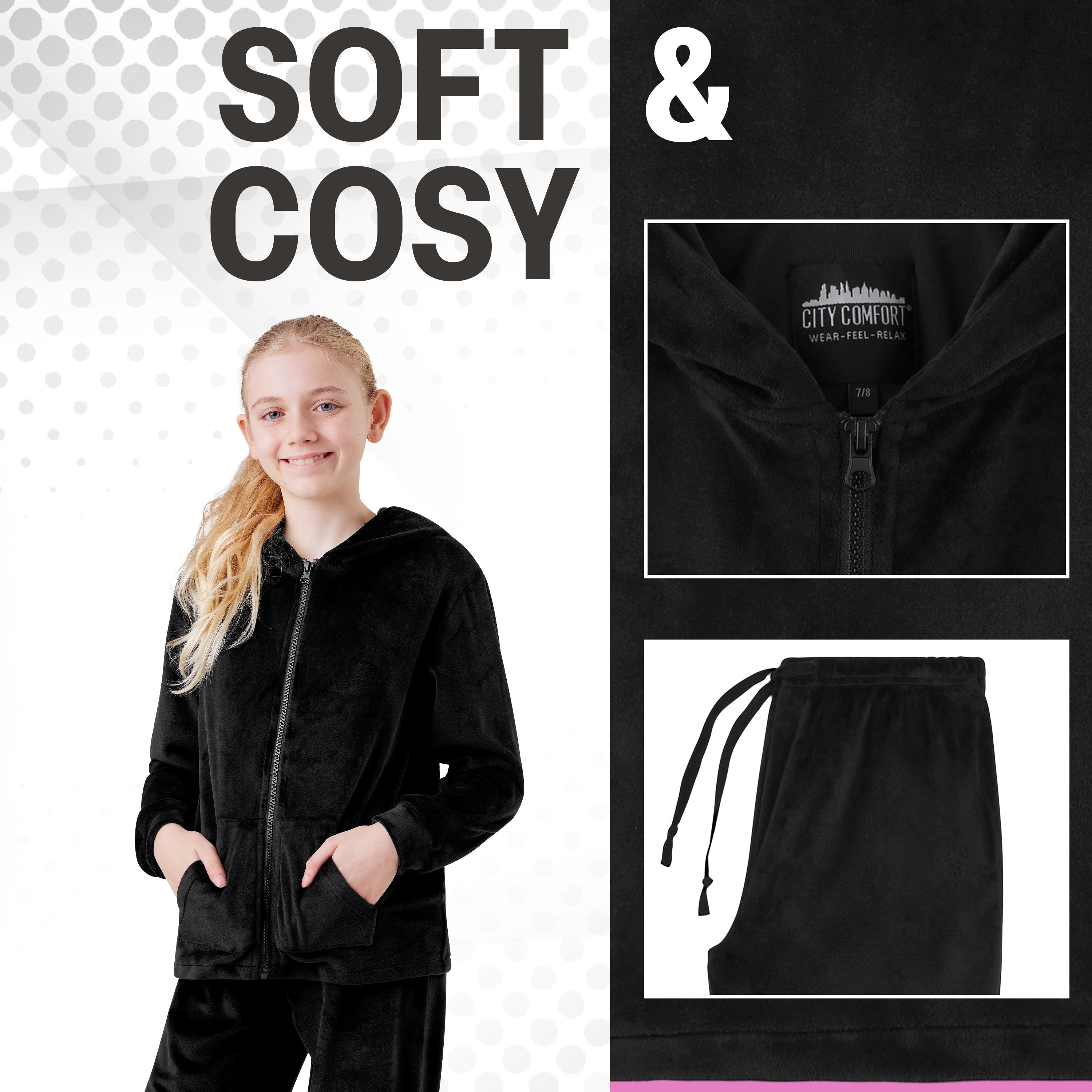 citycomfort-ensemble-jogging-velours-fille-capuche-2-pi-ces image 6