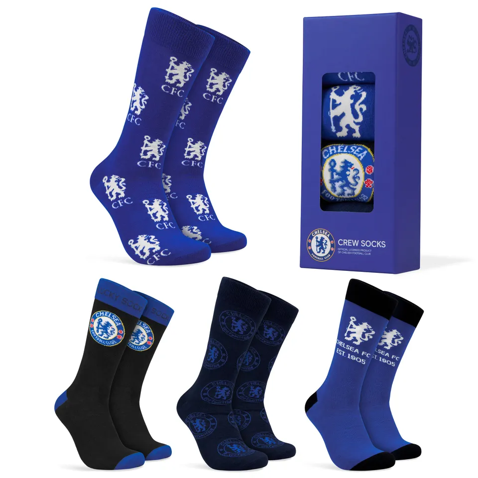 chelsea-fc-chaussettes-gar-on-lot-de-4-coton-supporters image 1