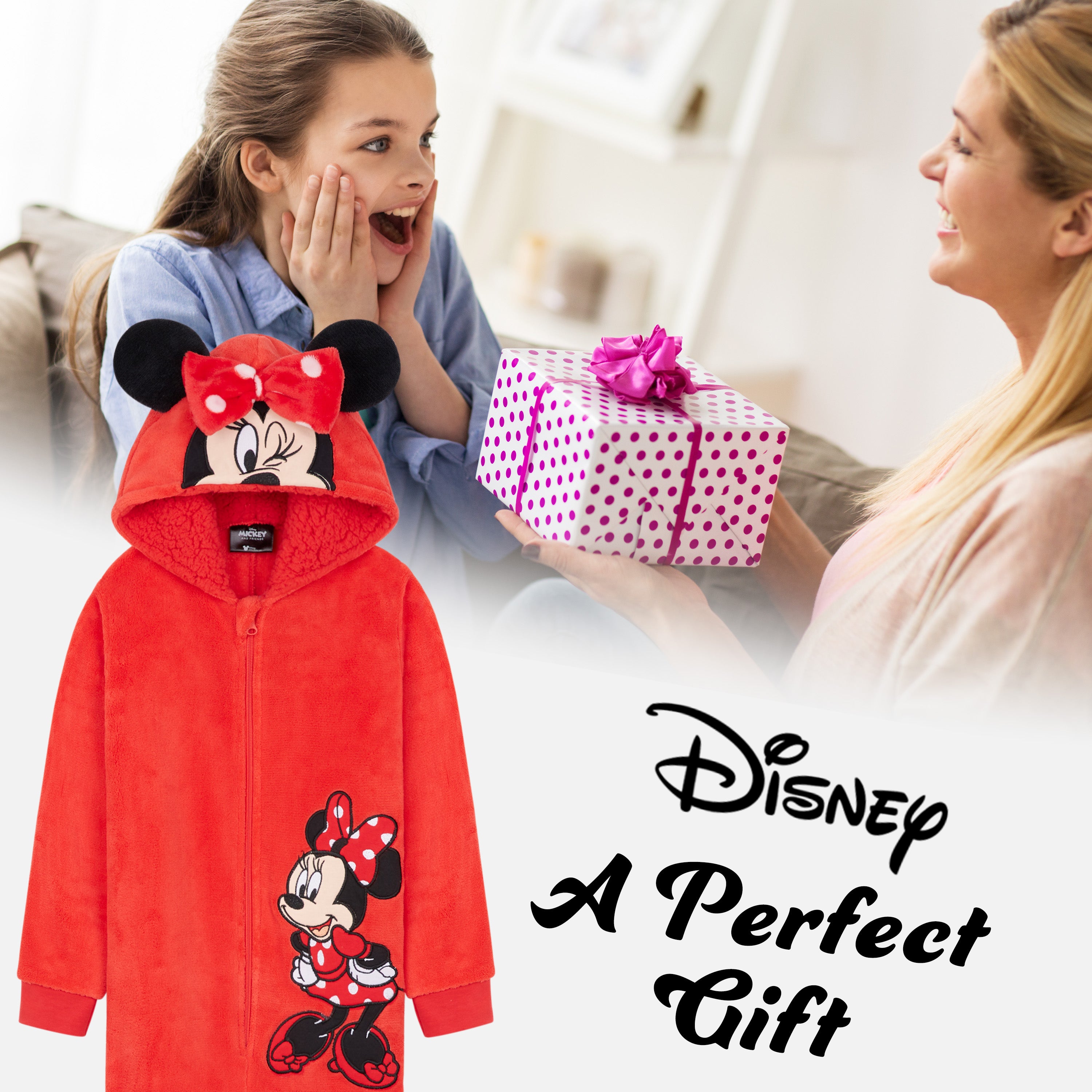 disney-minnie-combinaison-pyjama-polaire-fille-fermeture-zipp-e image 2