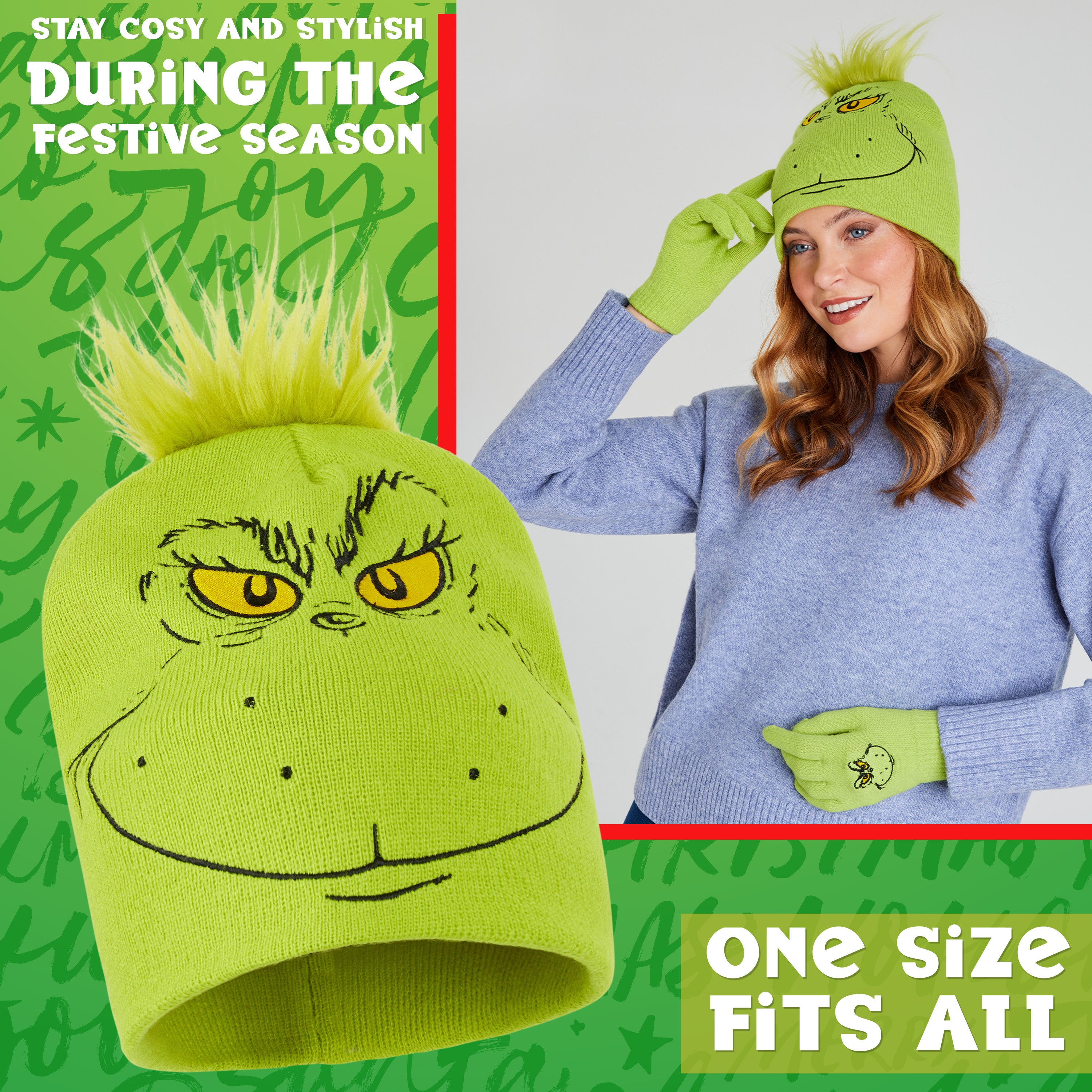 grinch-set-hiver-femme-bonnet-charpe-gants image 6