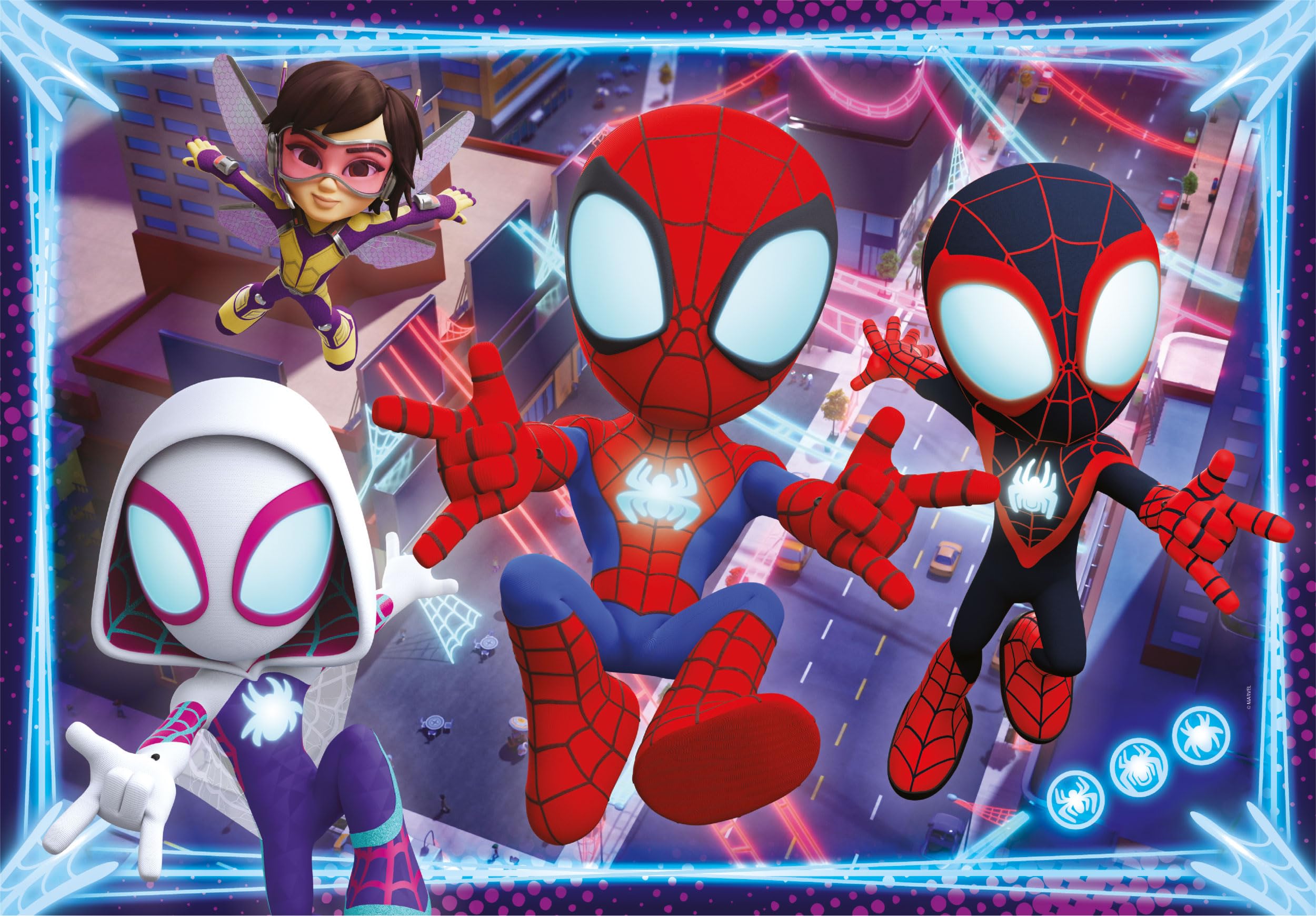 marvel-spidey-et-ses-amis-puzzle-enfant-24-maxi-pi-ces-62x42-cm image 2