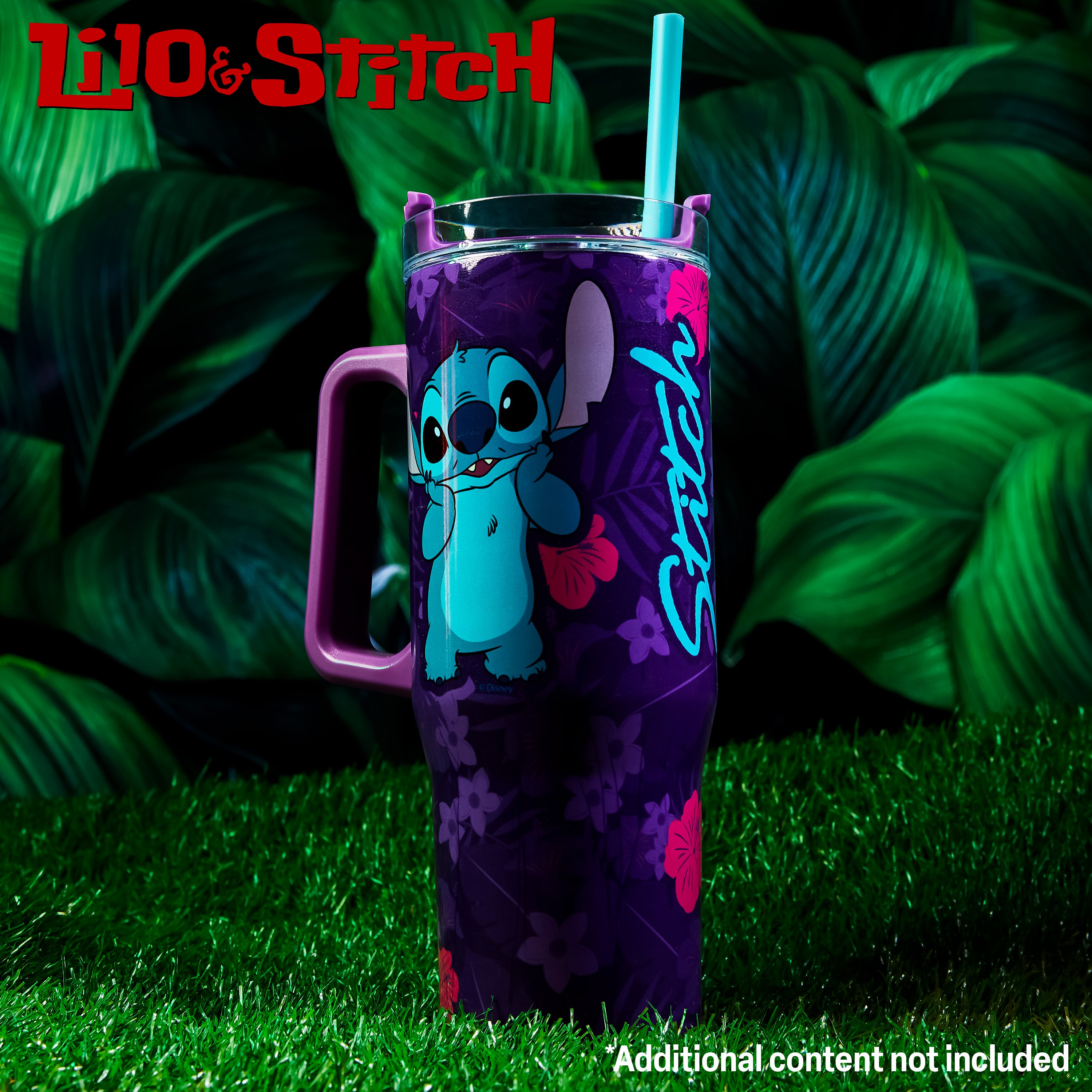 disney-stitch-gourde-isotherme-paille-940-ml-poign-e image 2