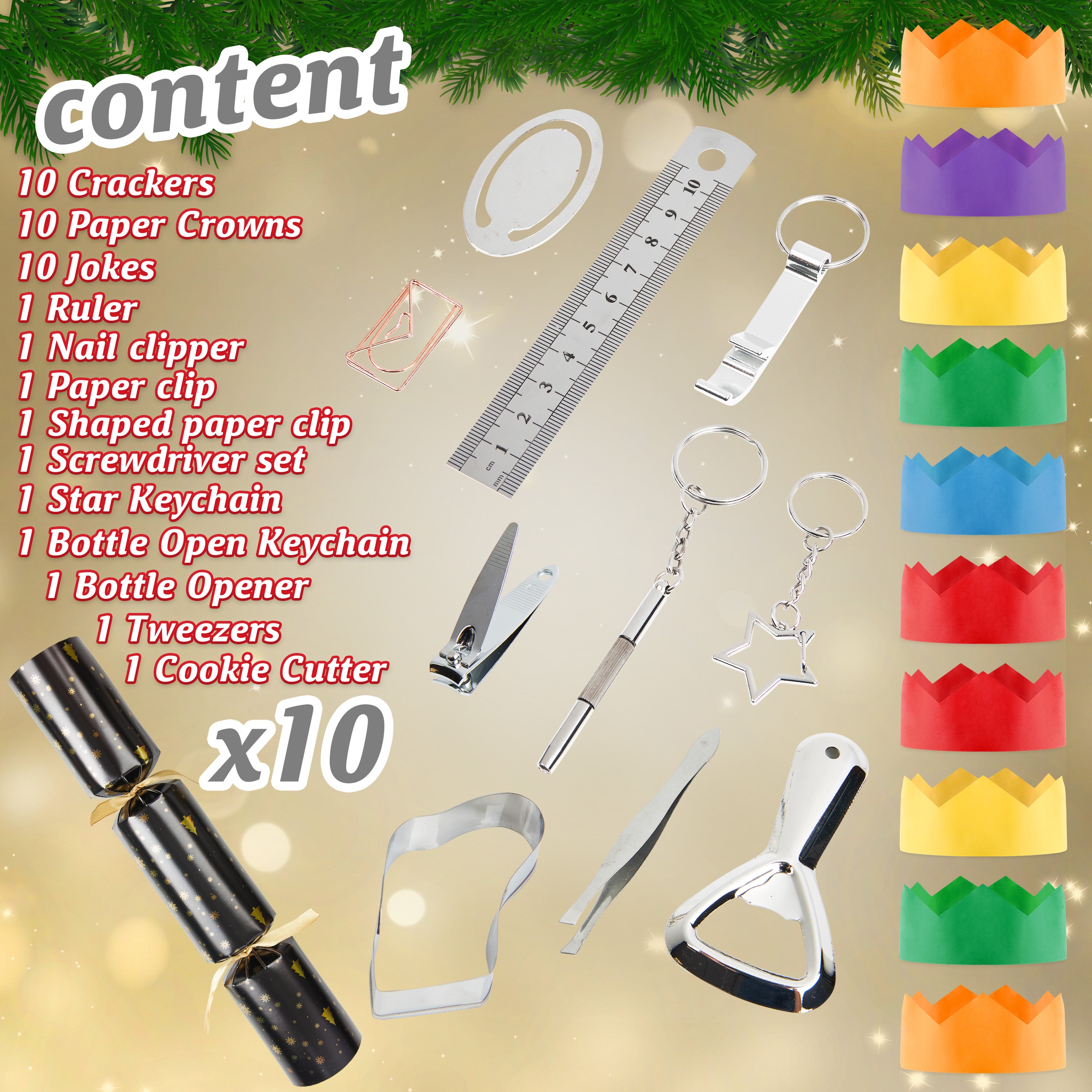 kreativekraft-crackers-no-l-deluxe-lot-6-jouets-chapeaux image 5