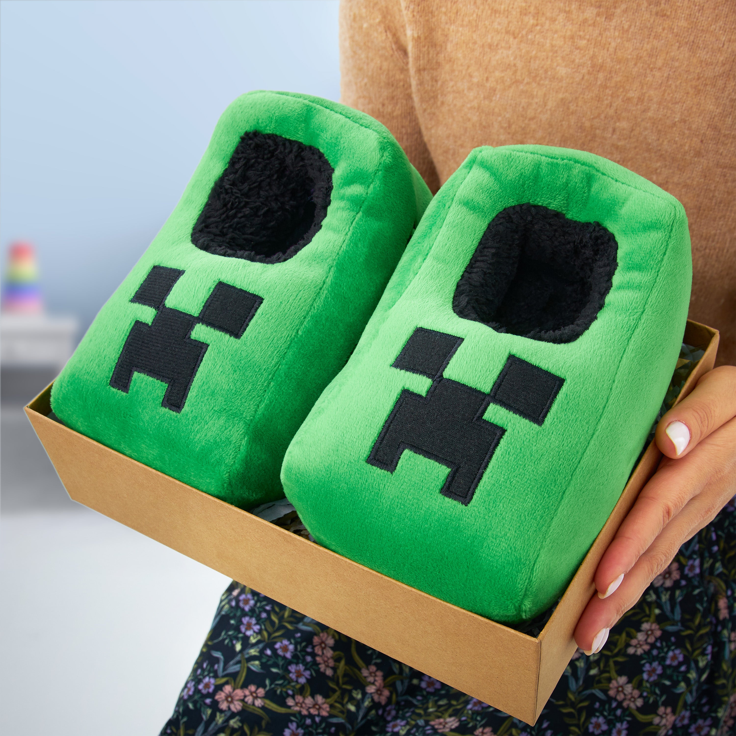 minecraft-chaussons-gar-on-creeper-chaud-antid-rapant-2 image 2