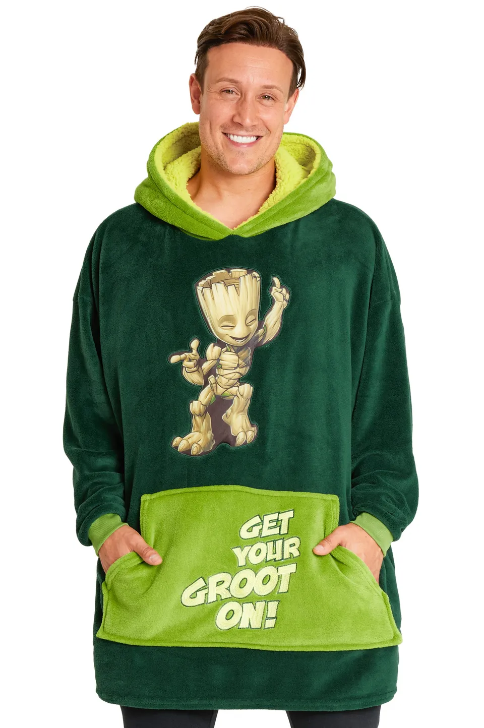 get-trend-marvel-sweat-plaid-capuche-homme-oversize-avengers image 1