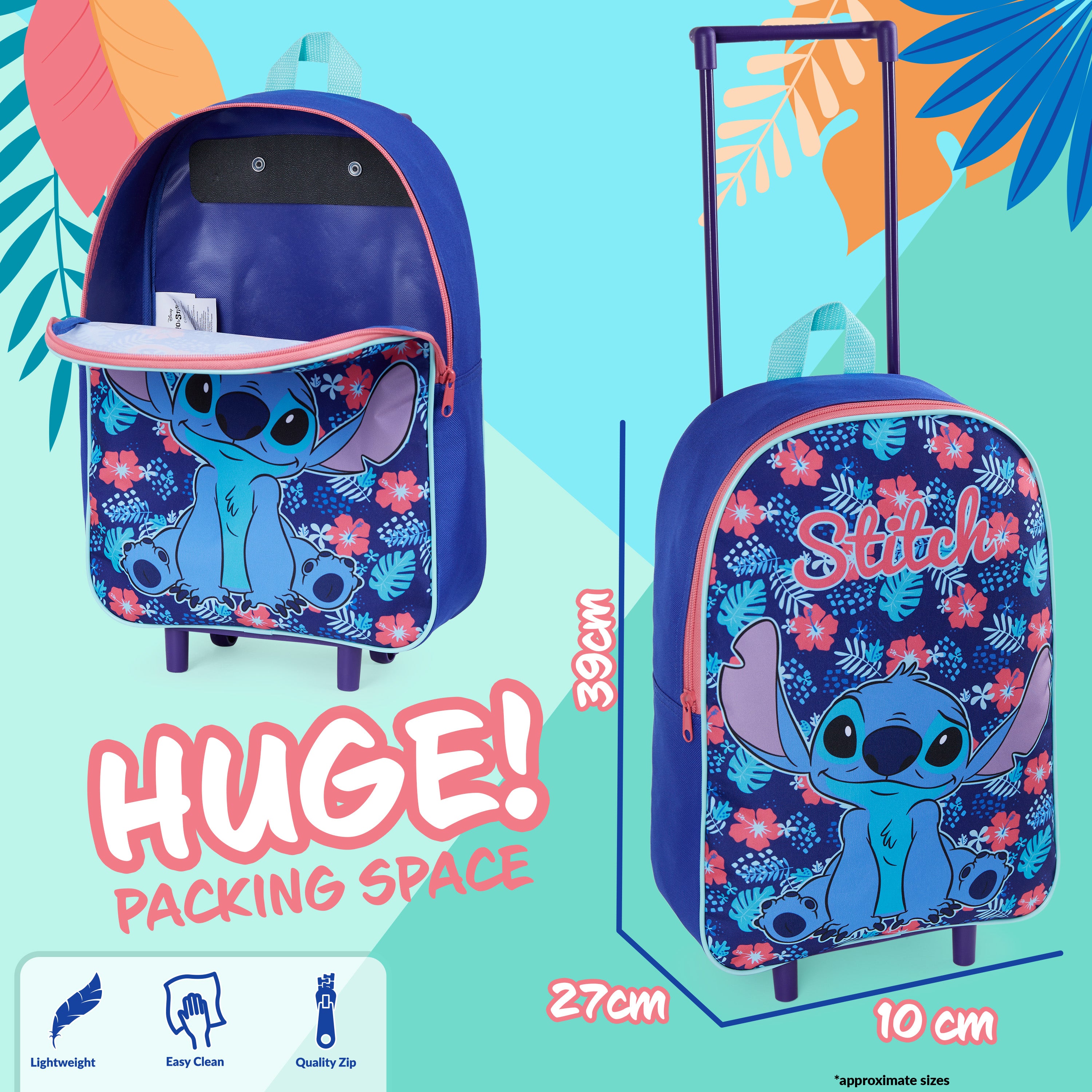 disney-stitch-valise-enfant-trolley-pliable-10-5-l image 4