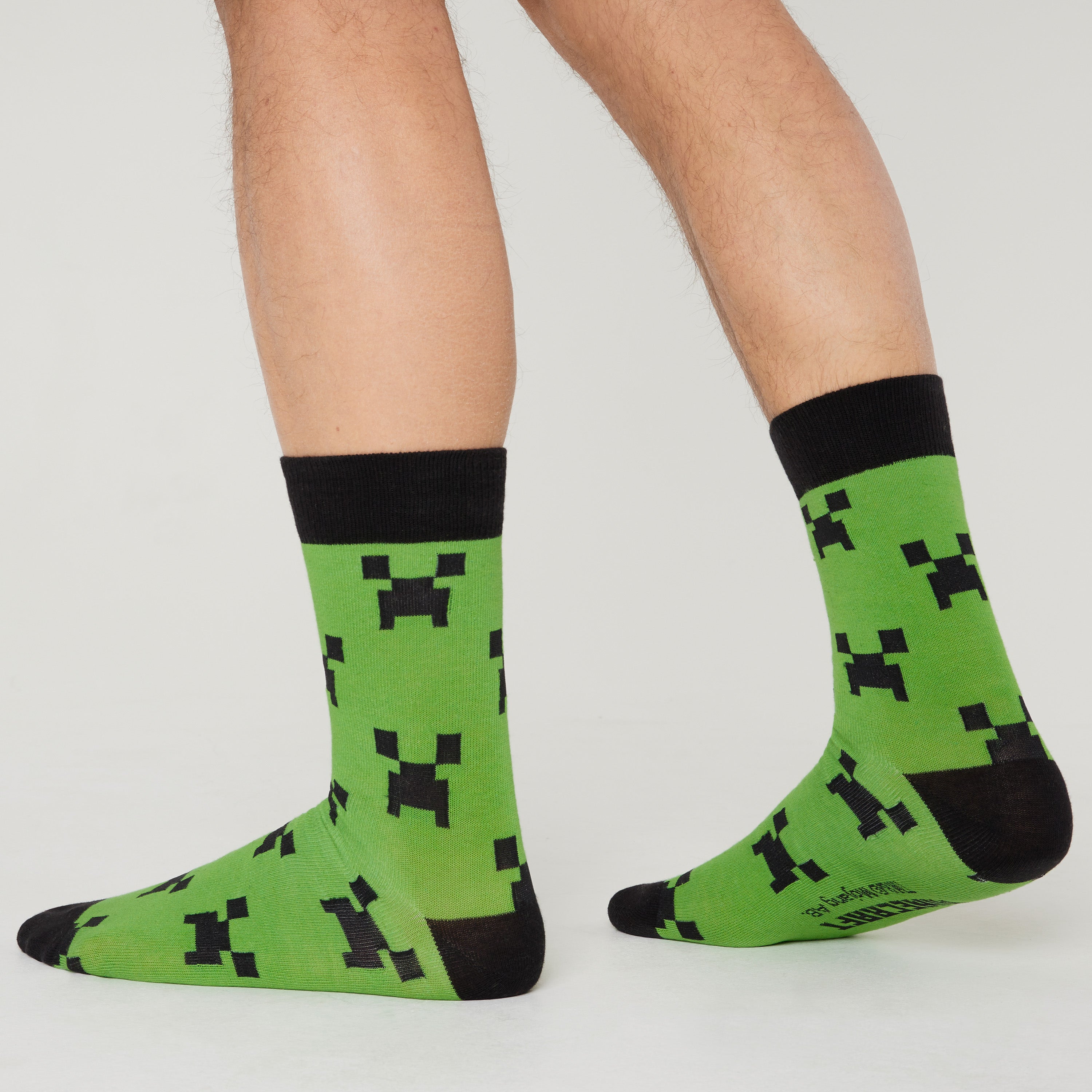minecraft-men-lot-5-paires-chaussettes-mi-mollet-coton-39-43 image 6