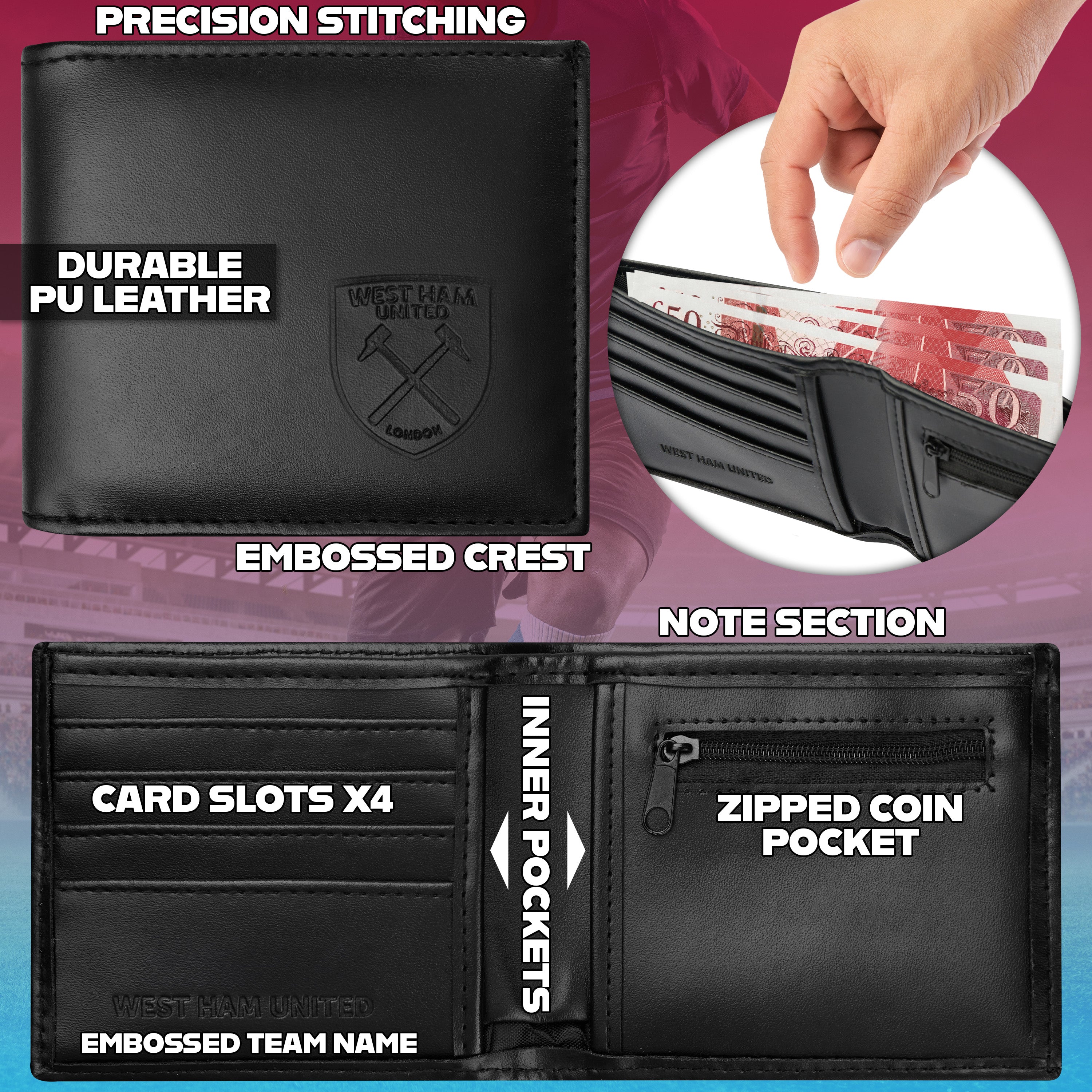 west-ham-united-portefeuille-homme-porte-cl-s image 4