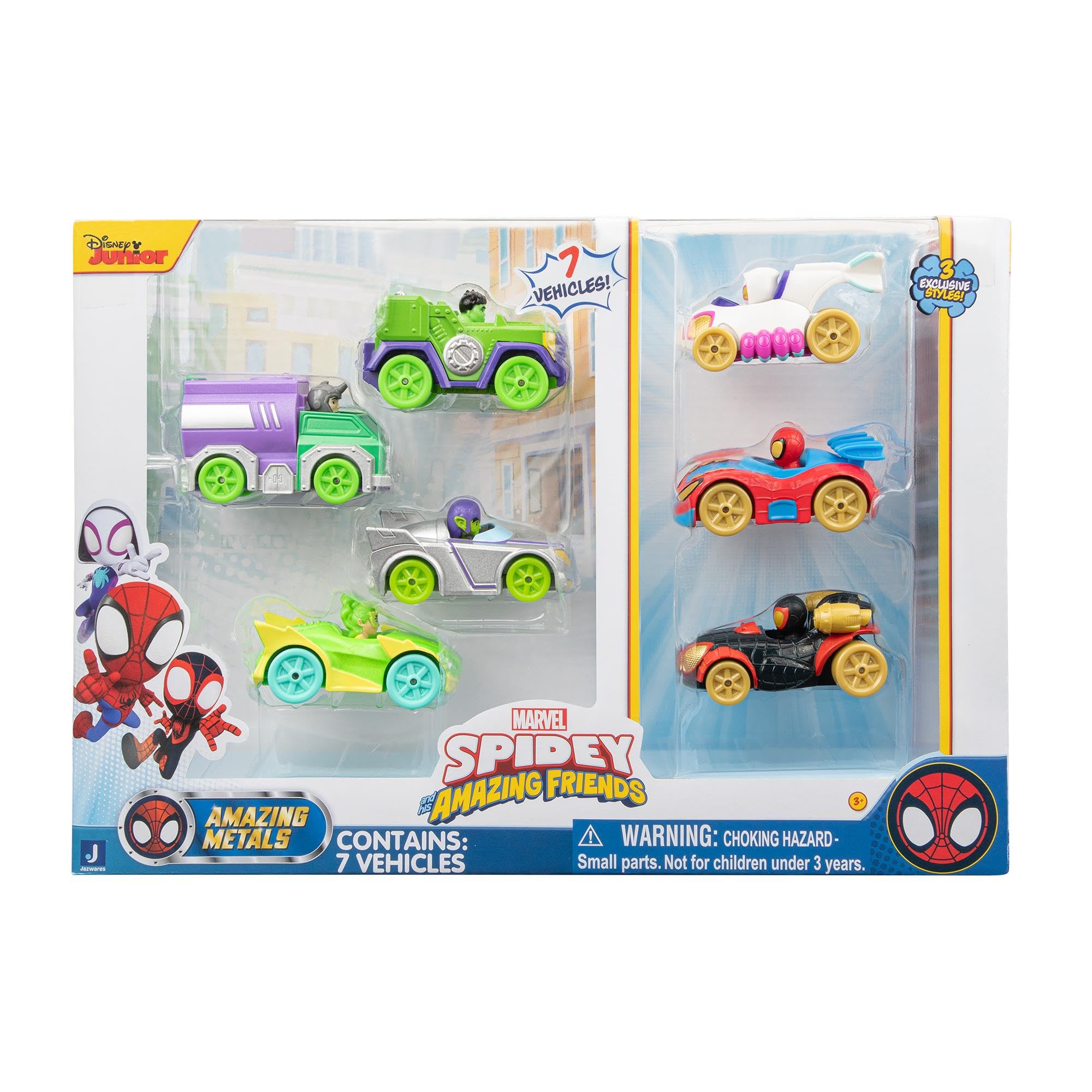 marvel-spidey-et-ses-amis-pack-7-v-hicules-m-tal-7-5-cm image 3