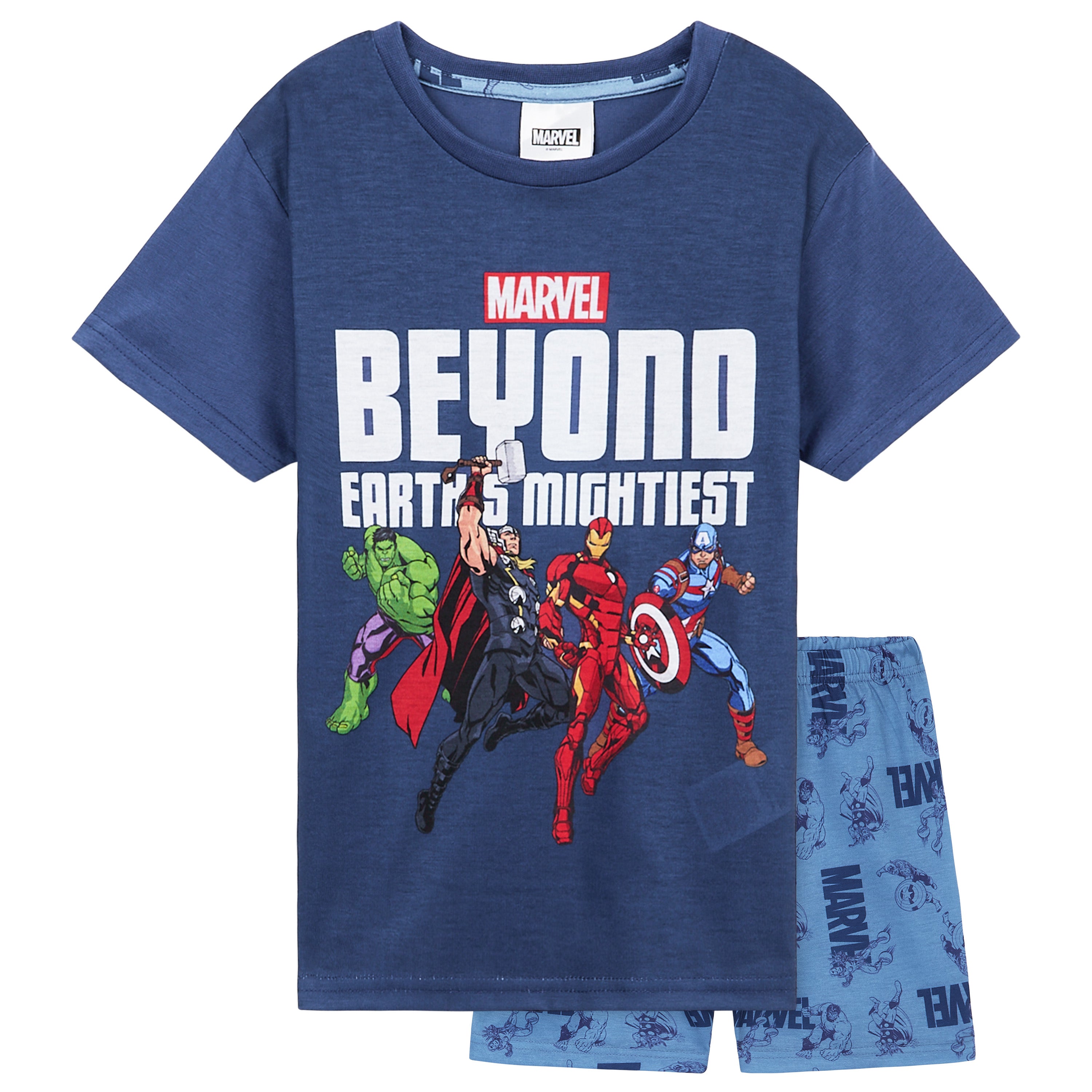 marvel-boys-pyjama-gar-on-short-spiderman-avengers image 1