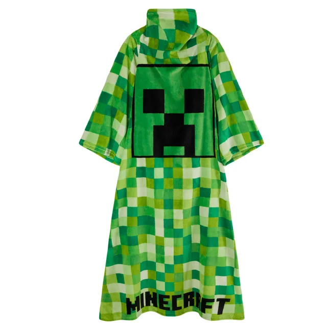 minecraft-sweat-plaid-enfant-vert-polaire-manches image 1