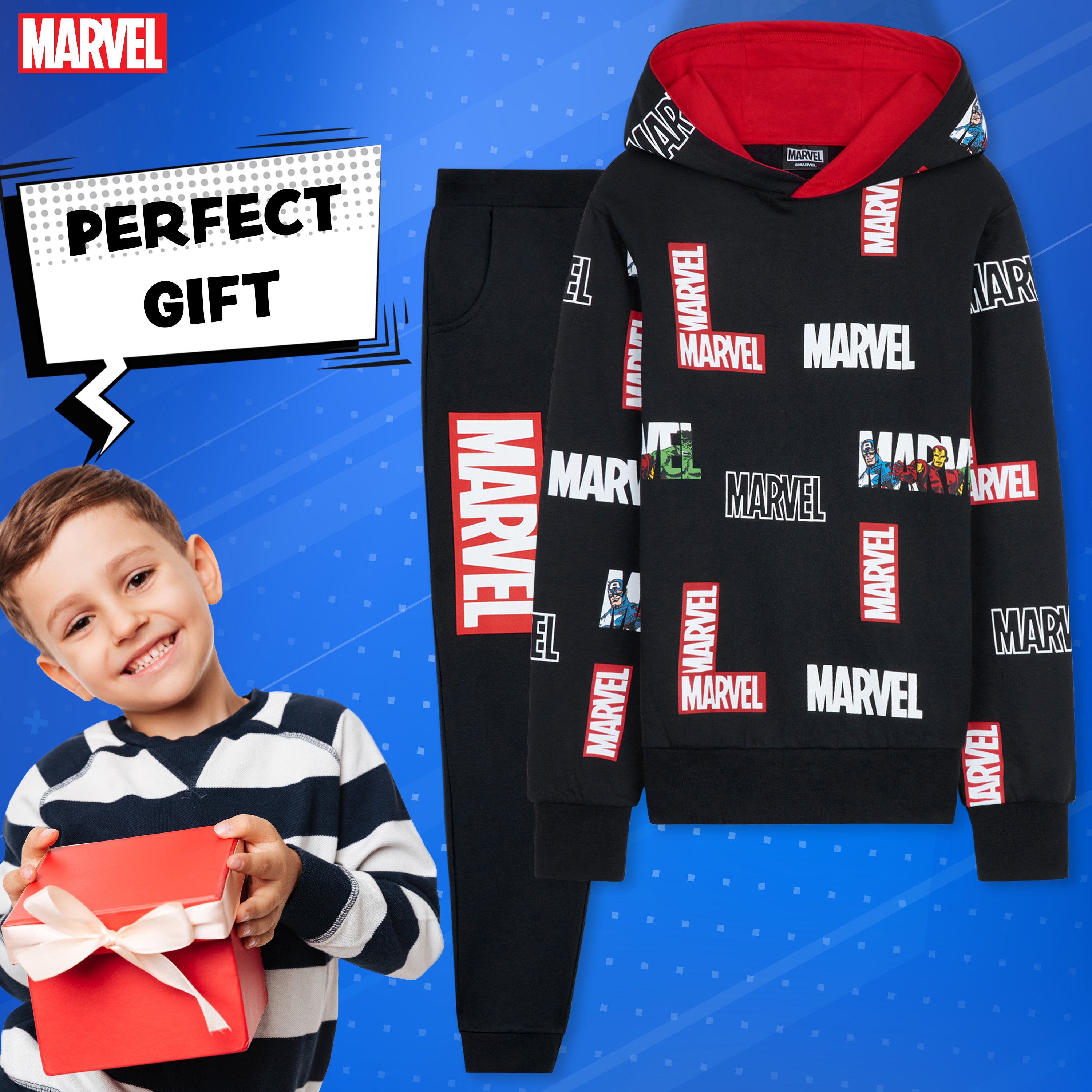 marvel-boys-surv-tement-gar-on-hoodie-jogging-7-8-ans-logo image 4