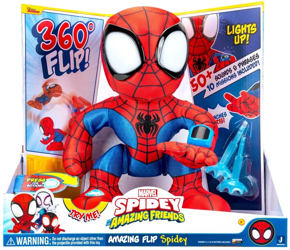 spidey-amazing-flip-peluche-interactive-30-5-cm-sons image 1