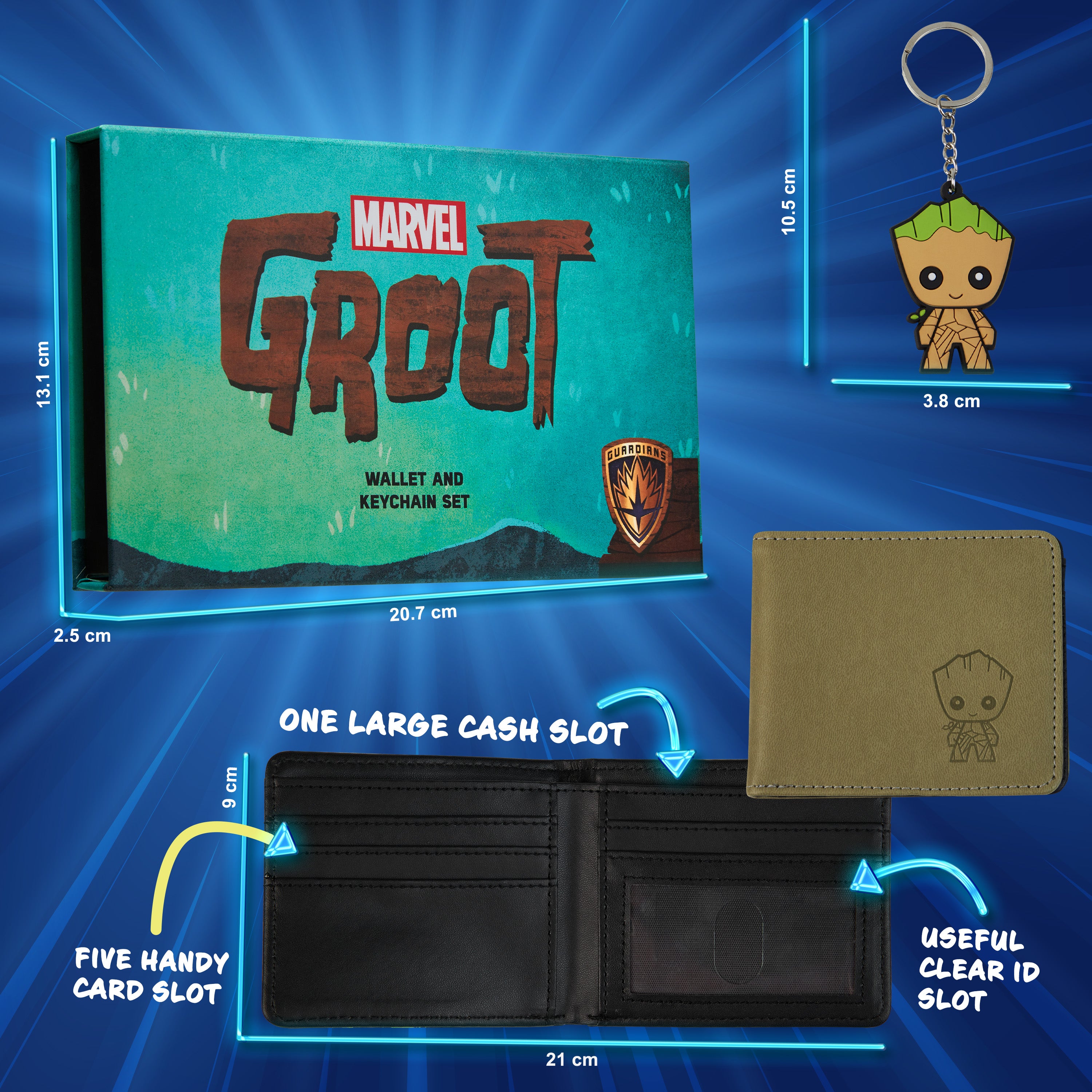 get-trend-marvel-groot-portefeuille-cartes-beige-porte-cl-s-homme image 7