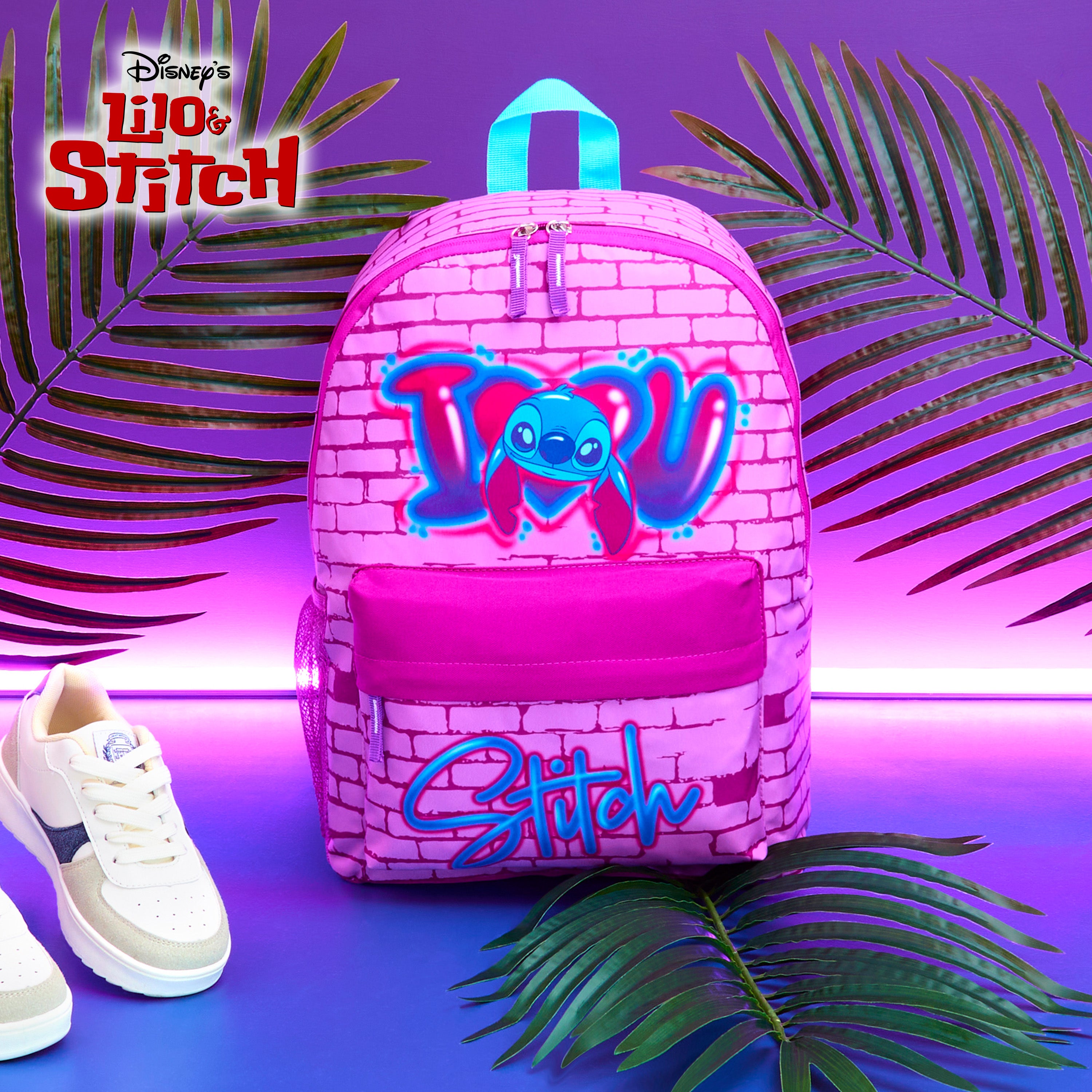 disney-stitch-sac-dos-fille-poche-avant-grande-capacit image 2