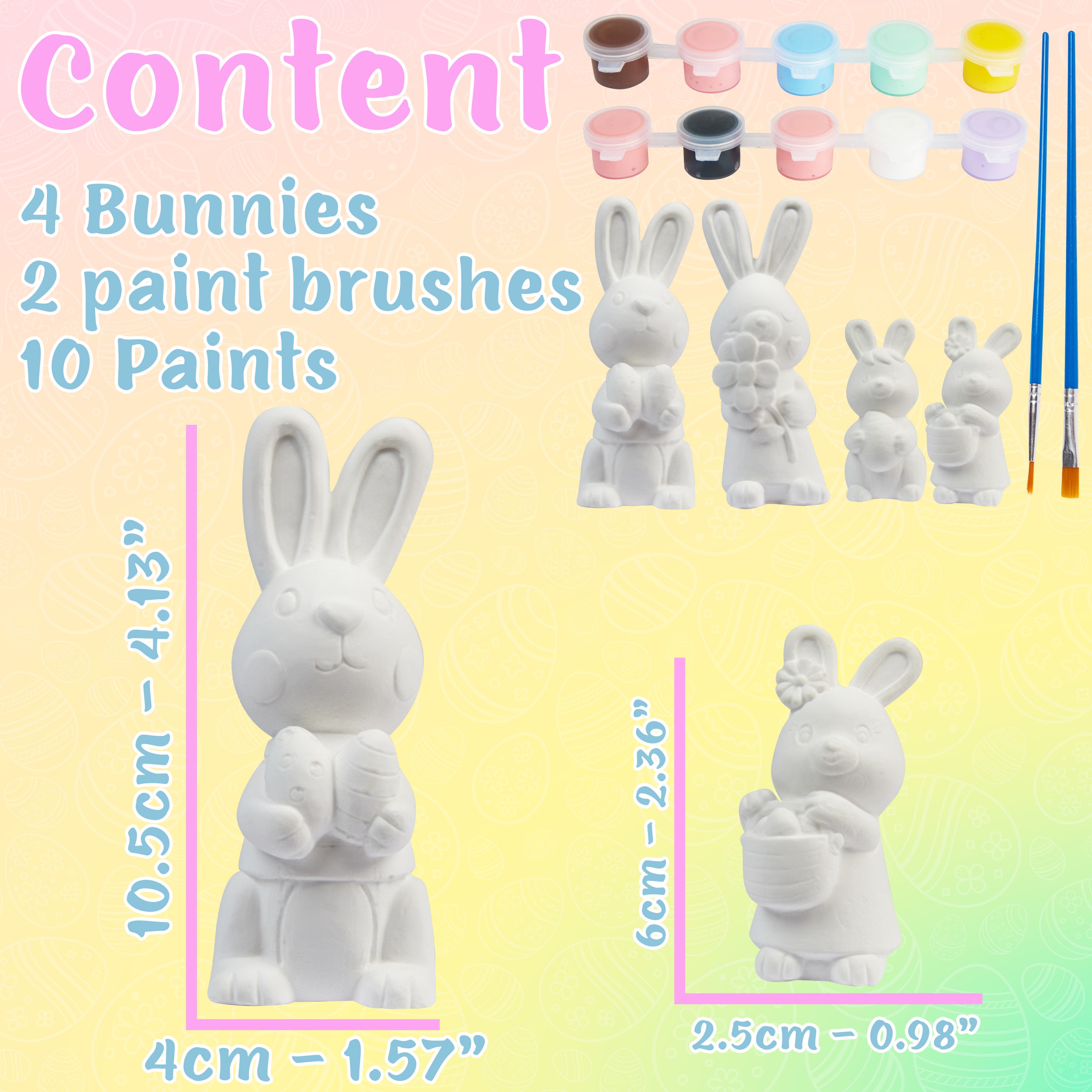 kreativekraft-kit-peinture-p-ques-lapins-4-pi-ces image 5