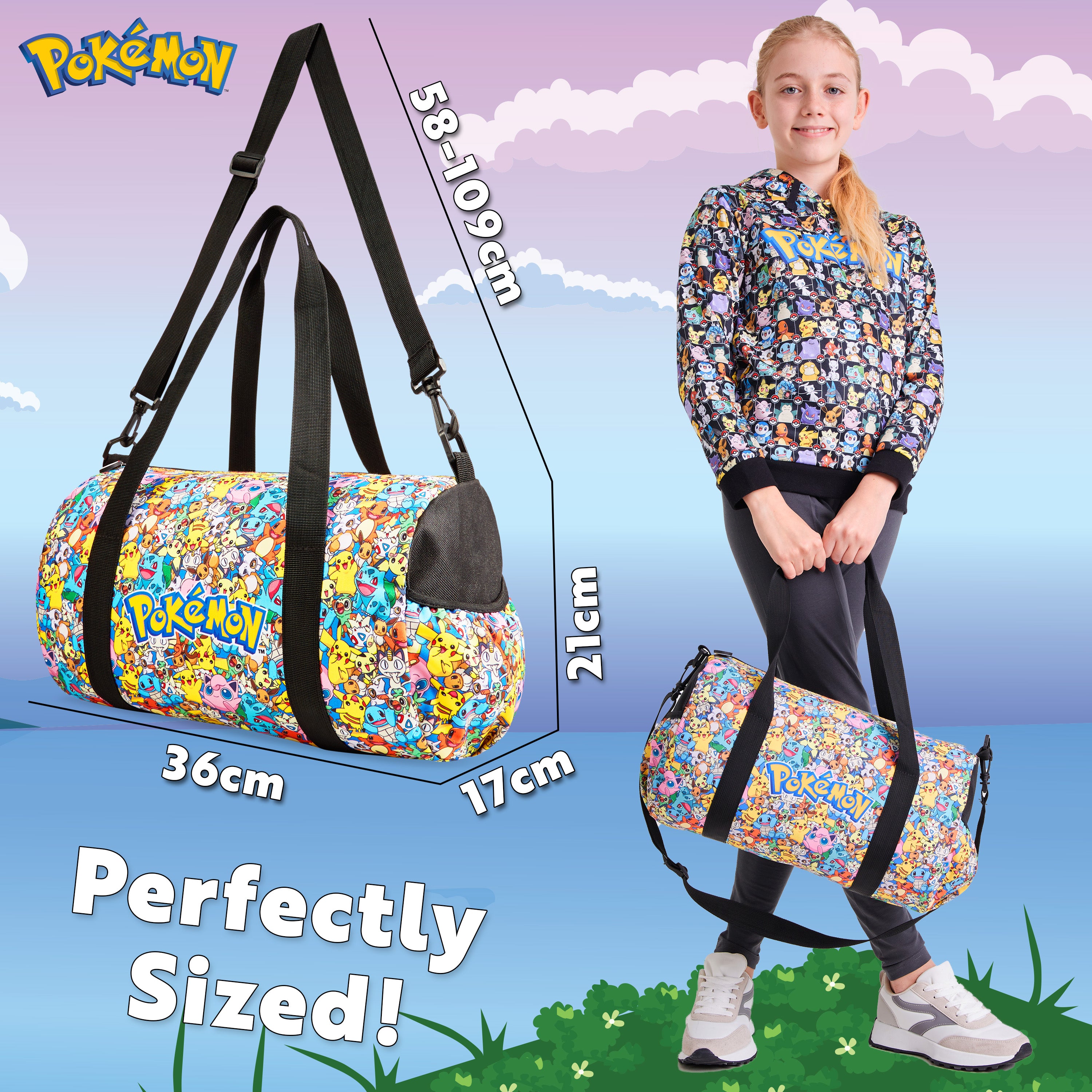 pok-mon-sac-sport-enfant-duffle-multicolore-voyage image 6