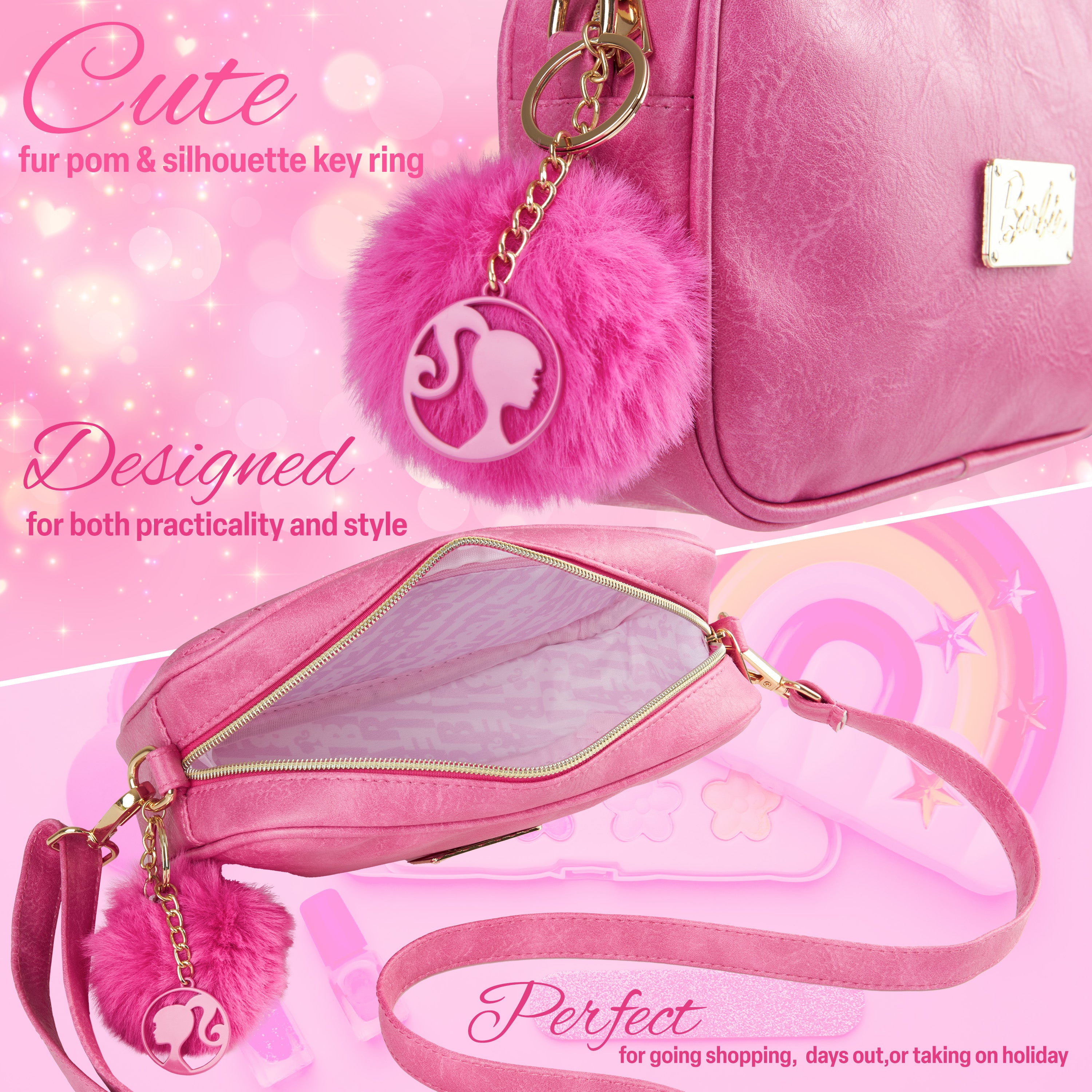 barbie-sac-fille-bandouli-re-zipp-sangle-r-glable-rose image 4