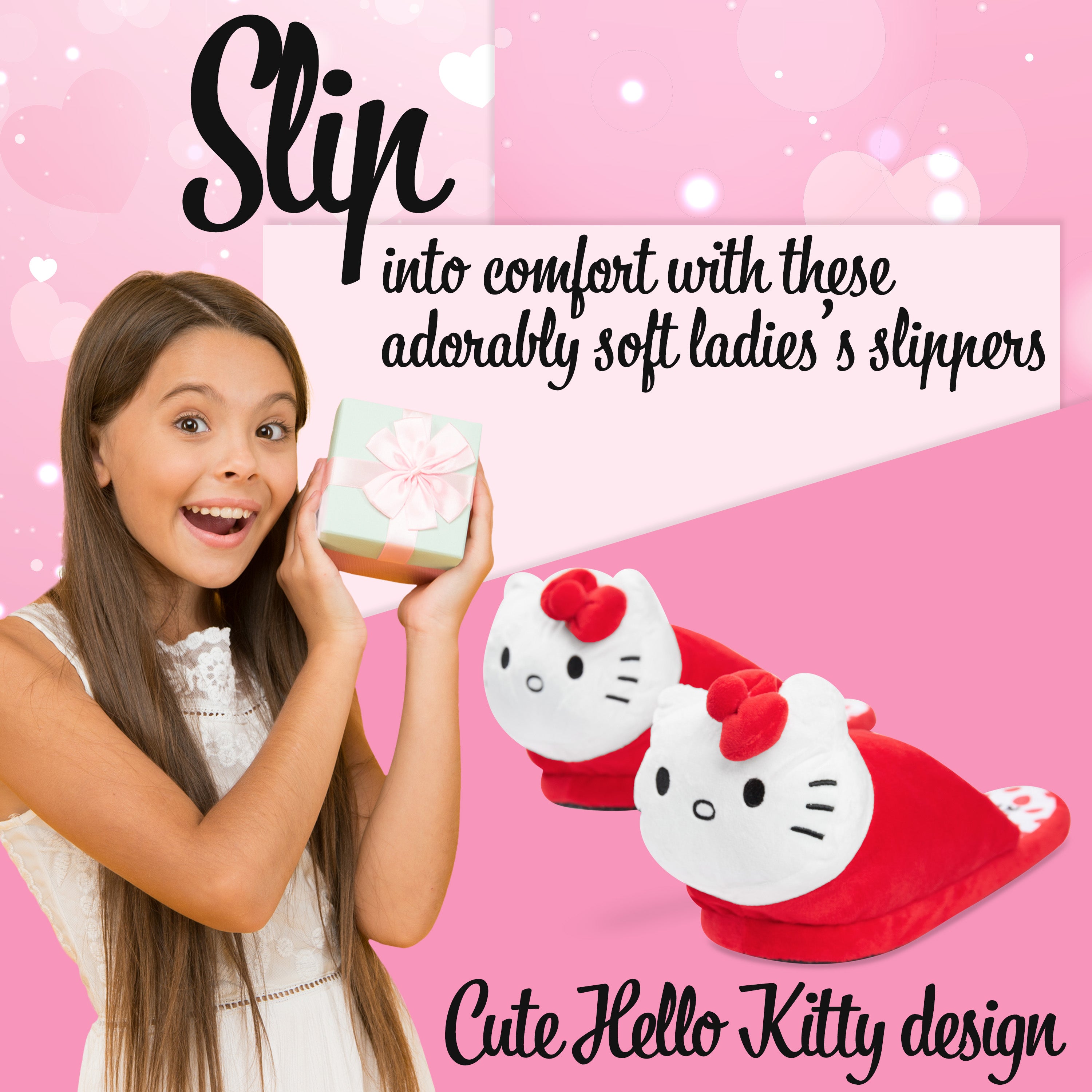 hello-kitty-pantoufles-femme-3d-chaussons-cosy-rose image 3