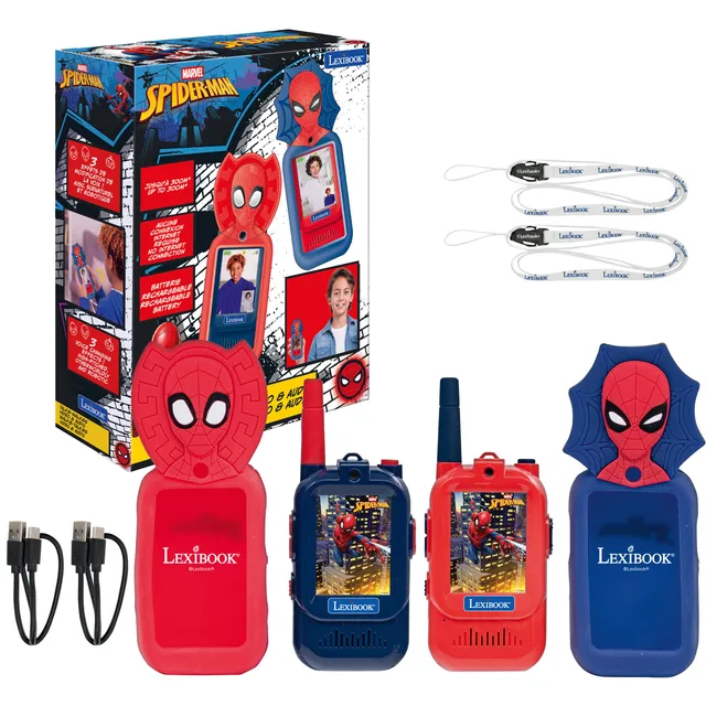 lexibook-spider-man-talkie-walkie-vid-o-300-m-rechargeable image 1