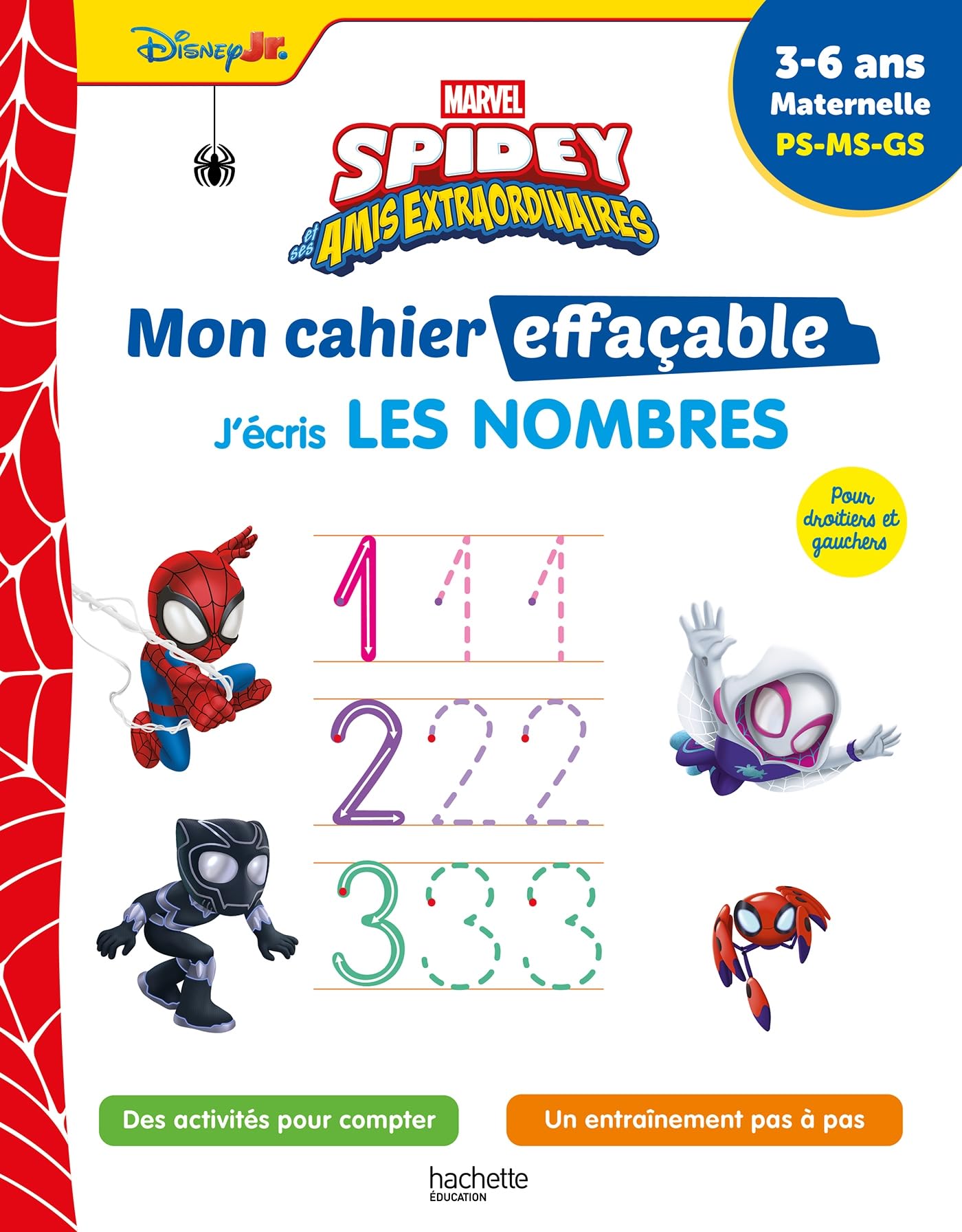 spidey-et-amis-cahier-effa-able-nombres-3-6-ans image 1